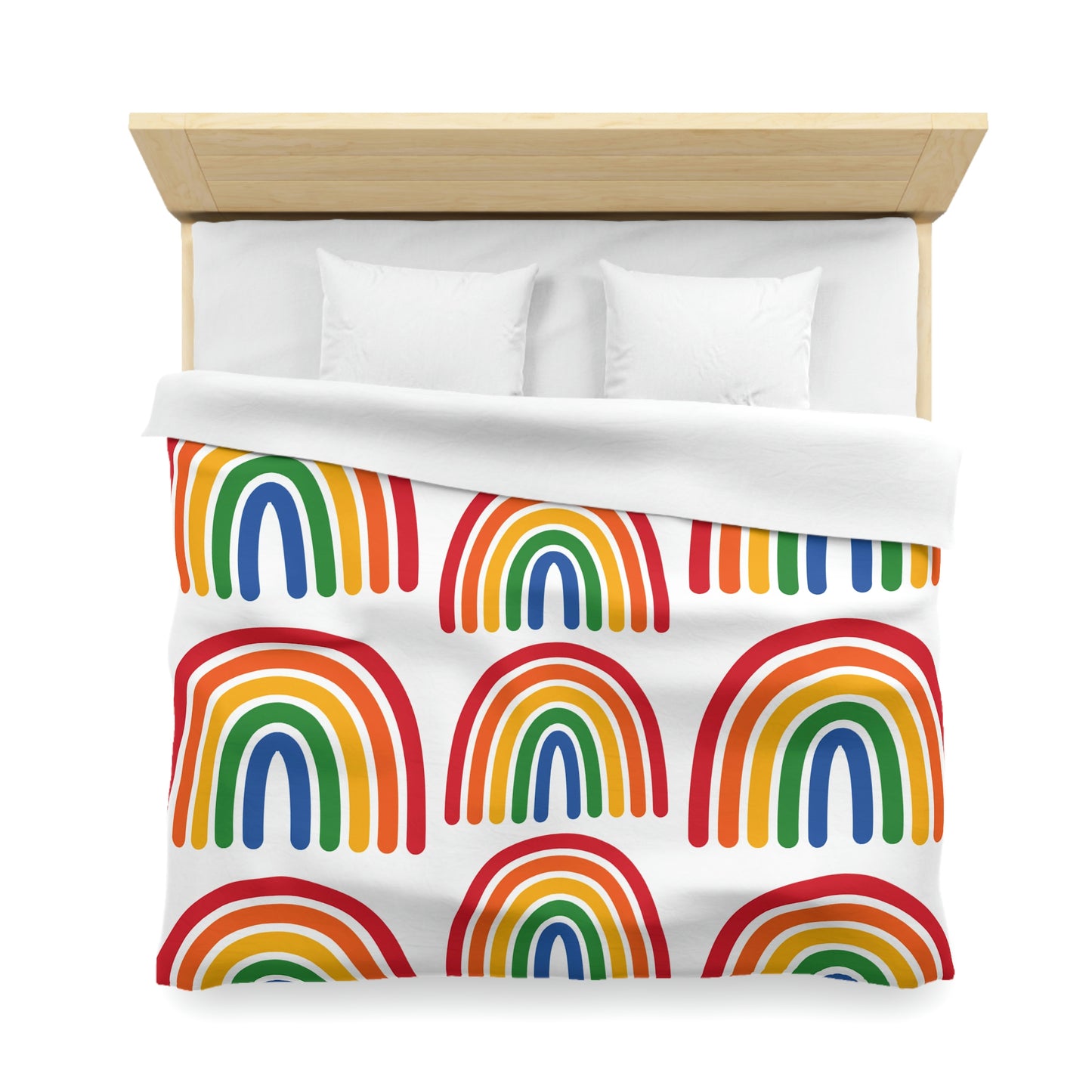 Rainbow Duvet, Multiple Rainbow, Rainbow Pattern, Drop Pattern, Duvet Cover