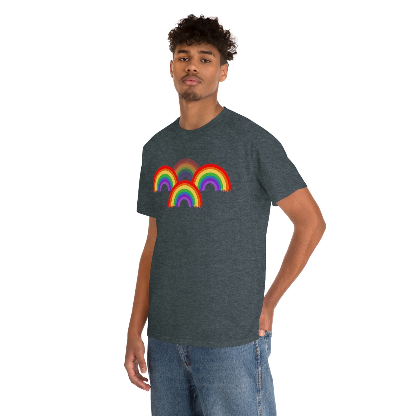 Rainbow Tee, Multiple Rainbows, Unisex Tee, Pride