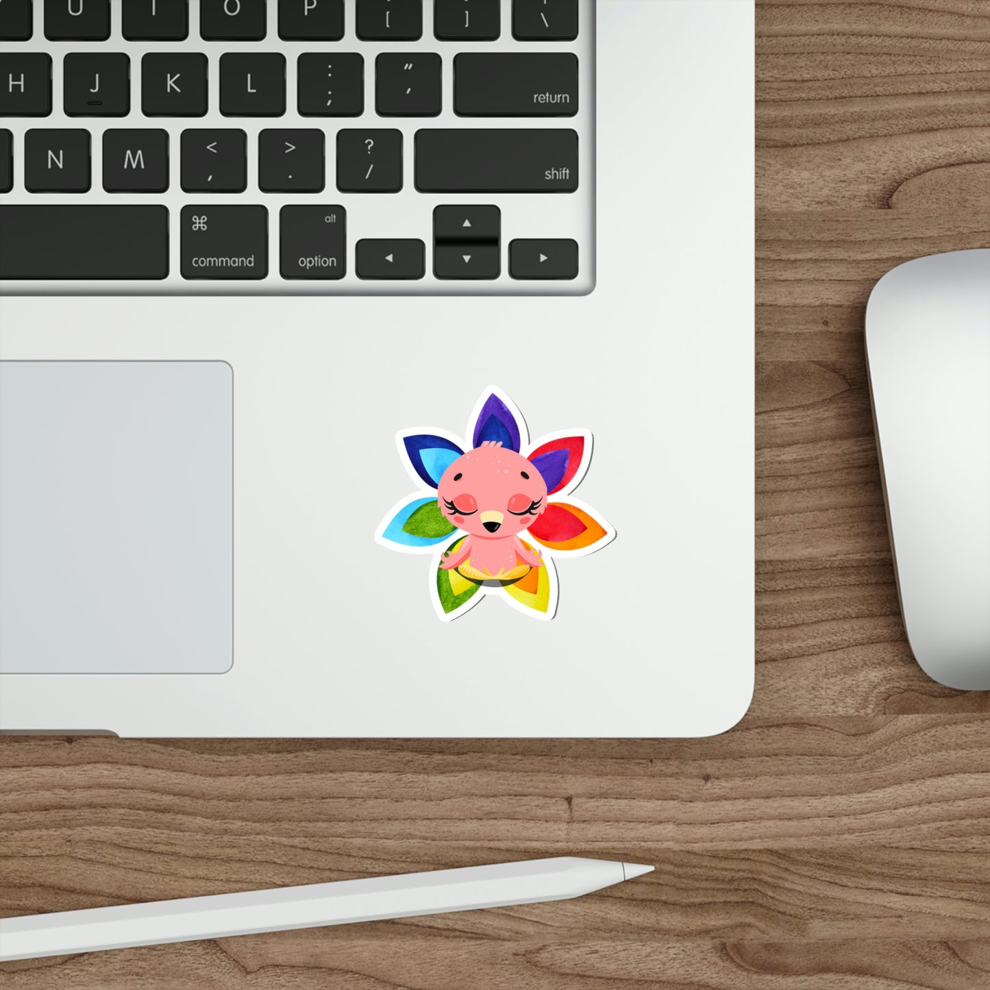Flamingo, Yoga, Meditation, Chakras, Rainbow, Die-Cut Stickers, Multiple sizes