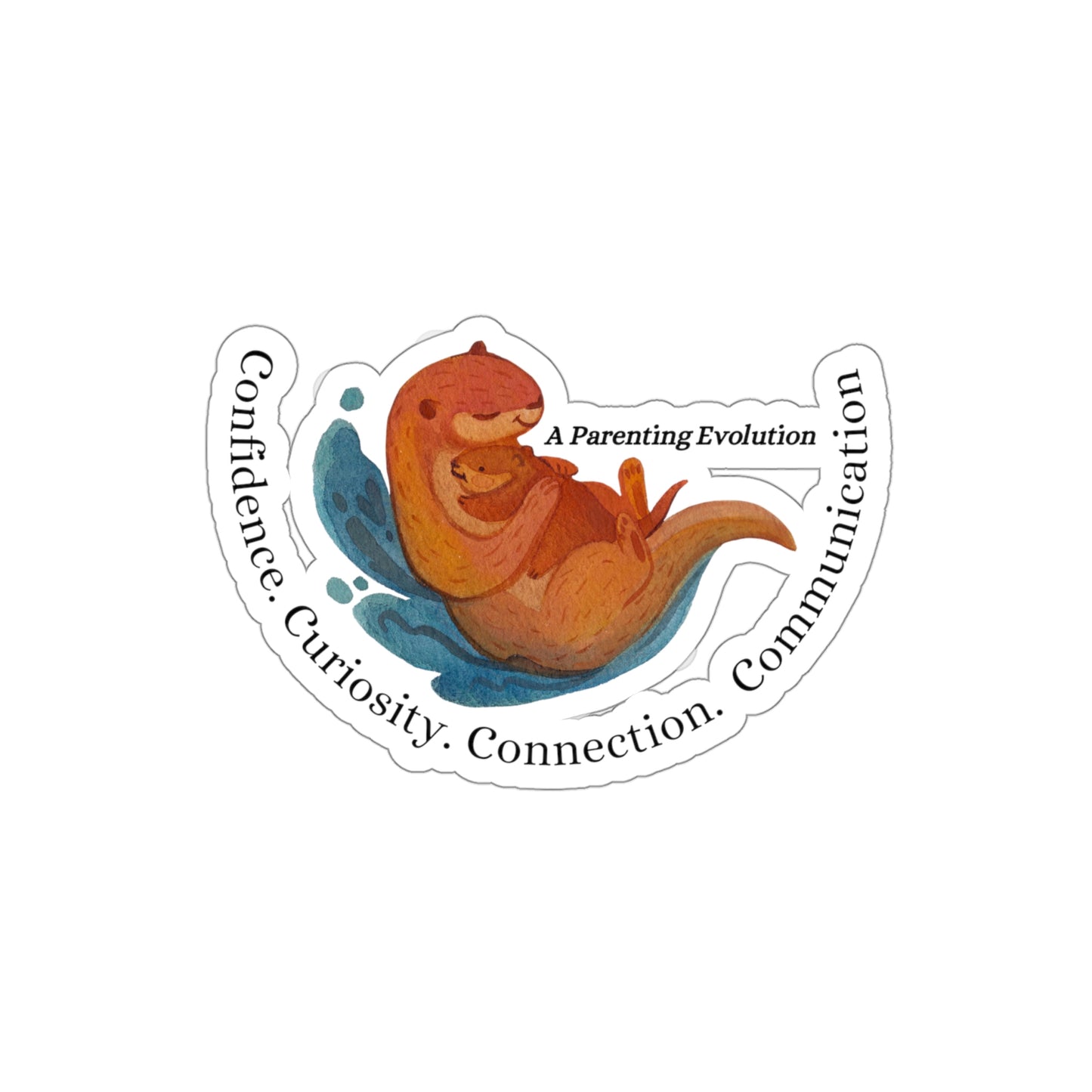 Otters, Parenting Evolution, Parenting, Mom gift, Dad gift, Parenting Gift, Die-Cut Stickers
