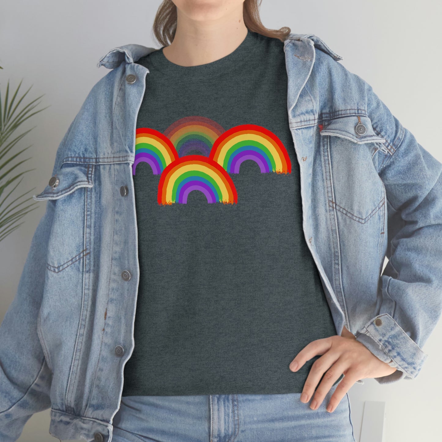 Rainbow Tee, Multiple Rainbows, Unisex Tee, Pride