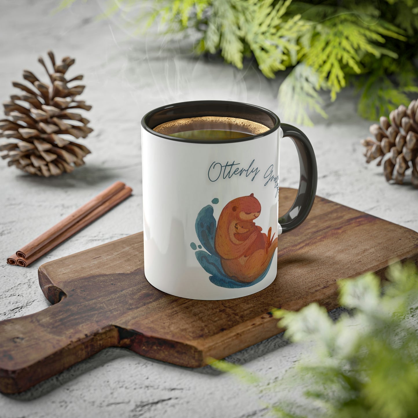 Otterly Grateful, Otter and baby, mom gift, dad gift, caregiver gift, color options Mug