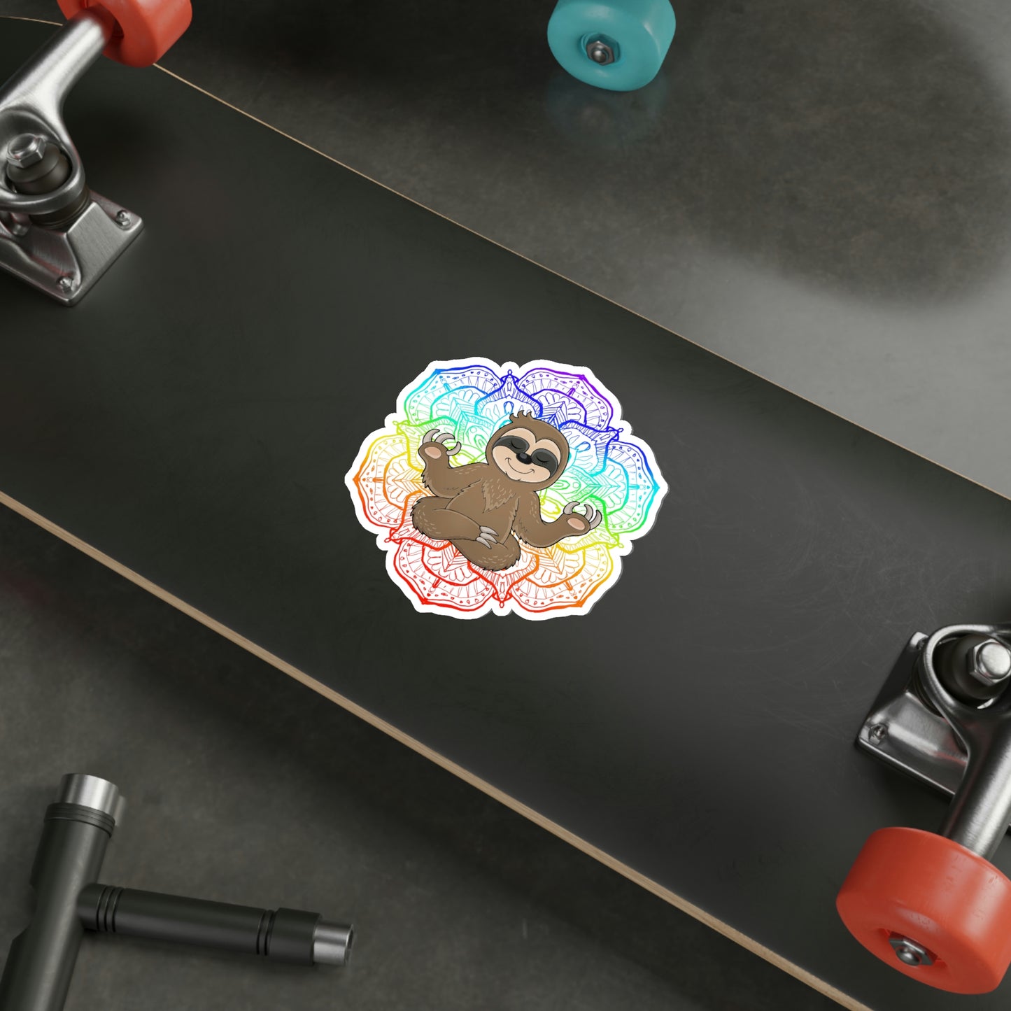 Sloth-Yoga, Meditation, Chakras Die-Cut Stickers