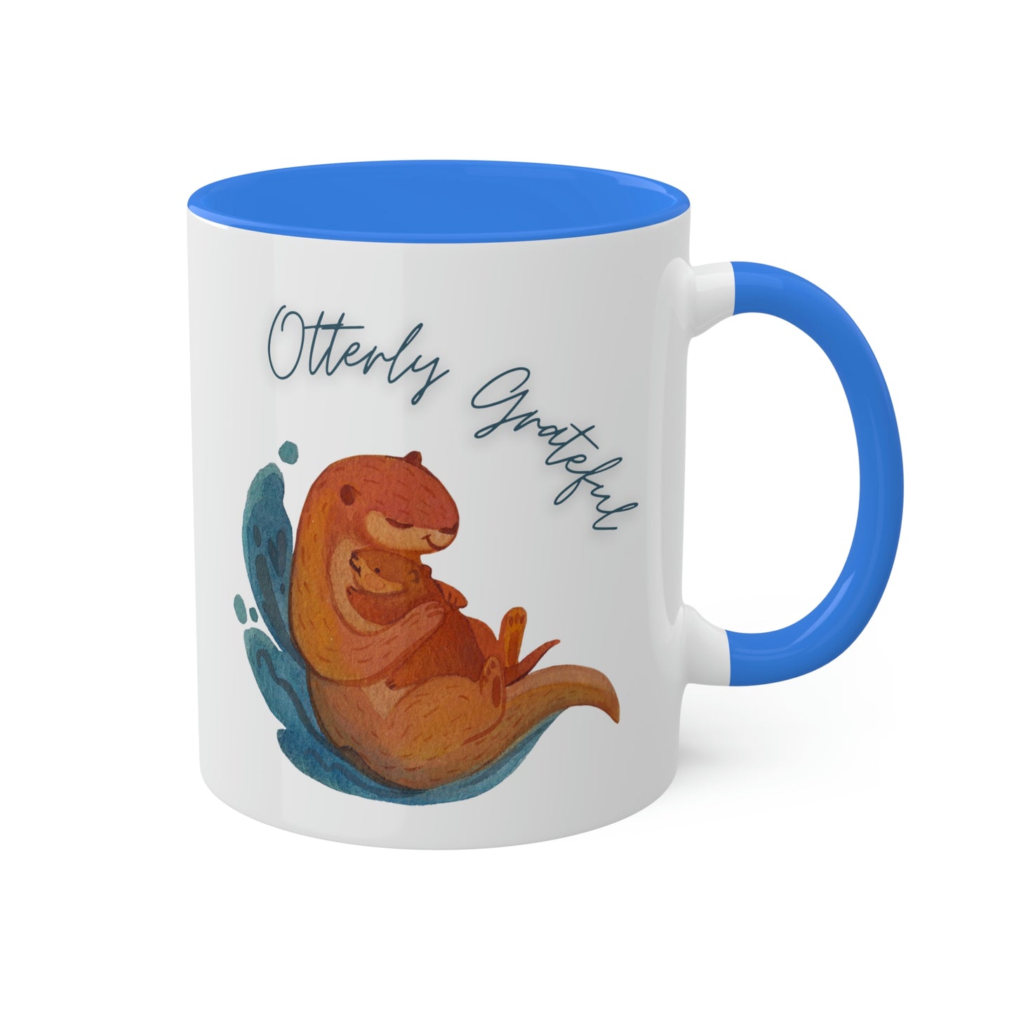Otterly Grateful, Otter and baby, mom gift, dad gift, caregiver gift, color options Mug