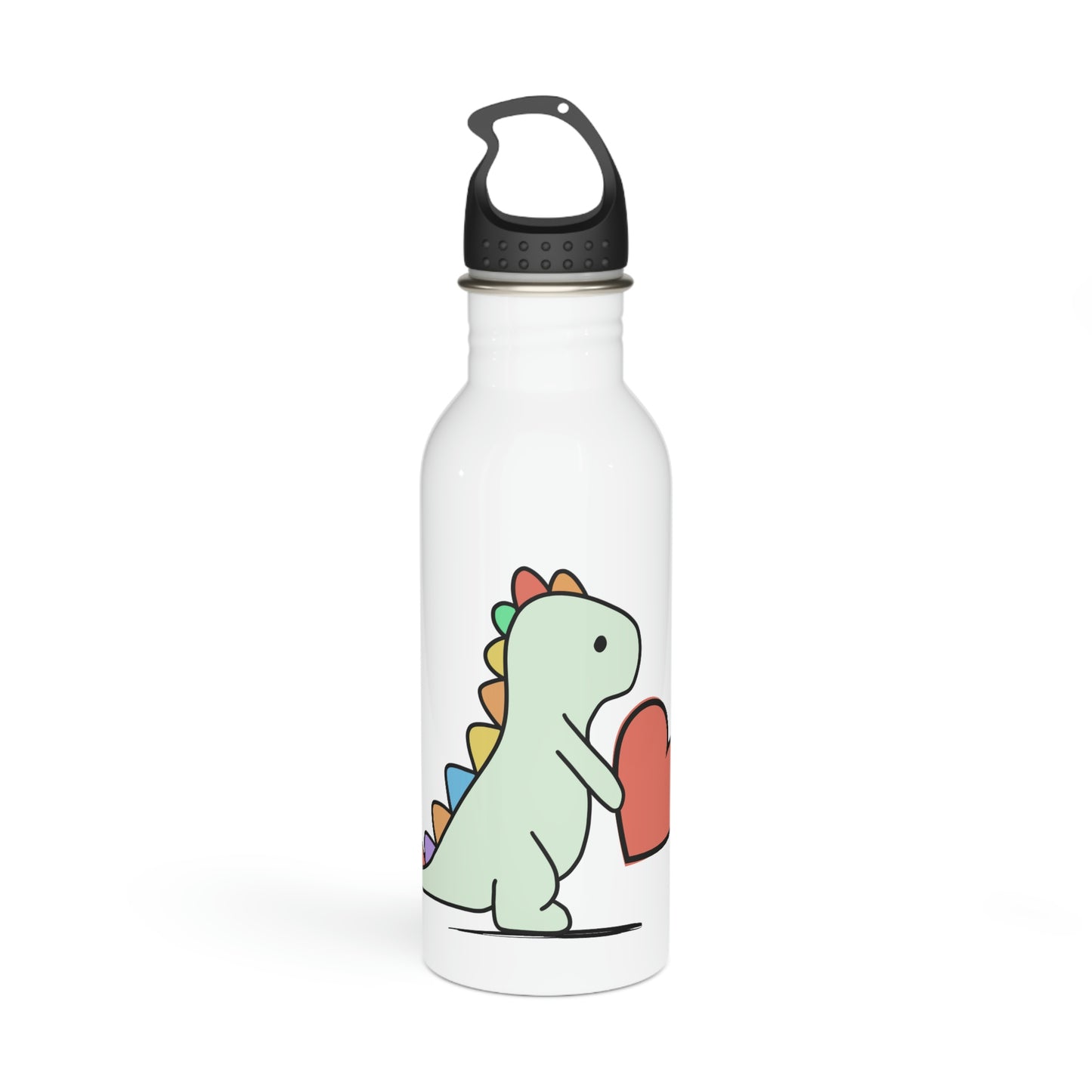 Dinosaur, Rainbow- Stainless Steel Water Bottle