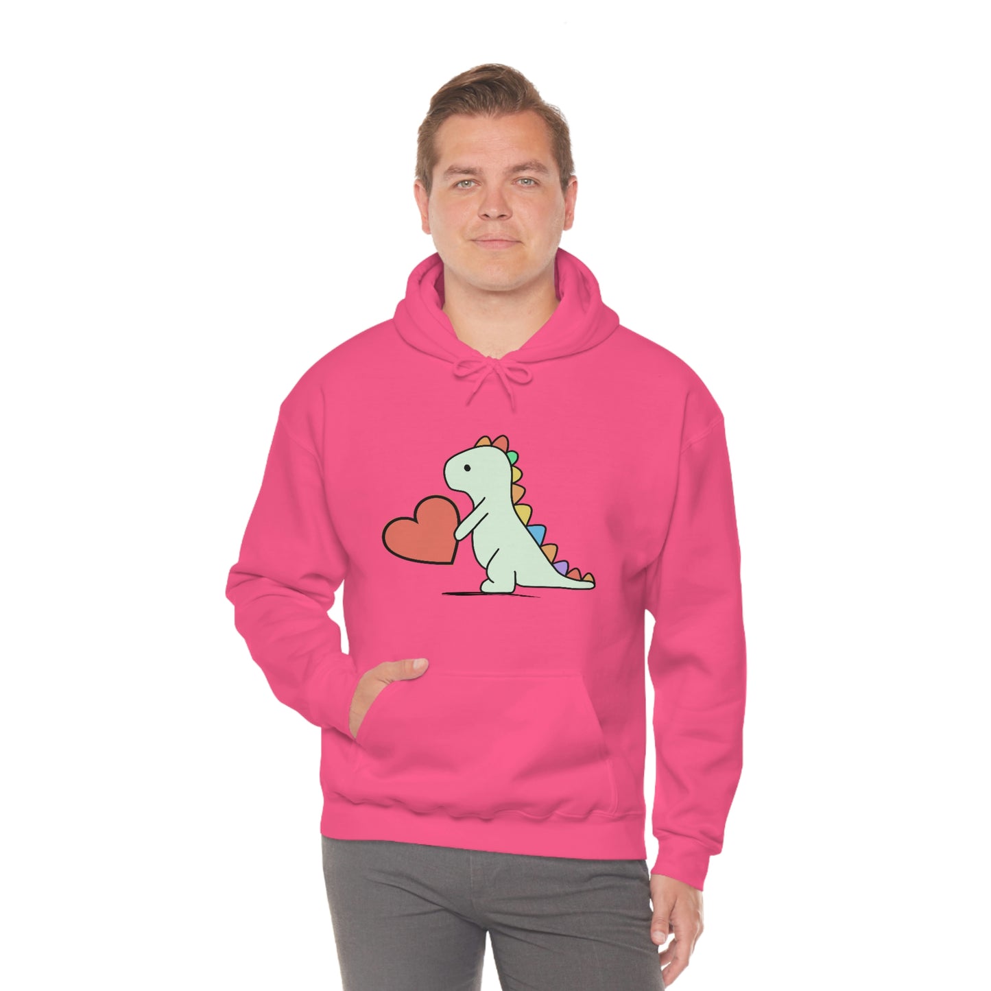Dinosaur Hoodie, Rainbow Dinosaur,