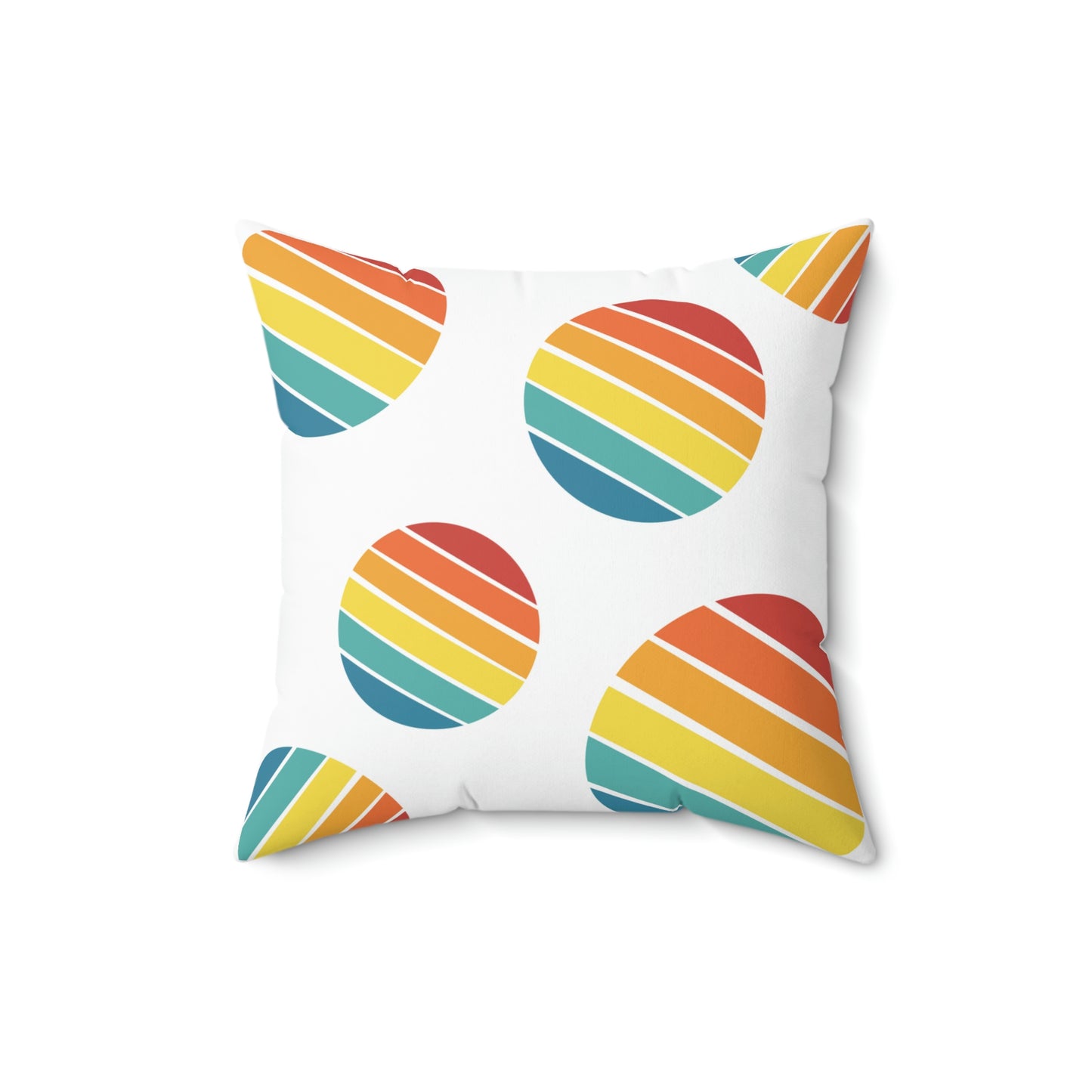 Rainbow Circles, Rainbow Polka Dots, Vintage inspired