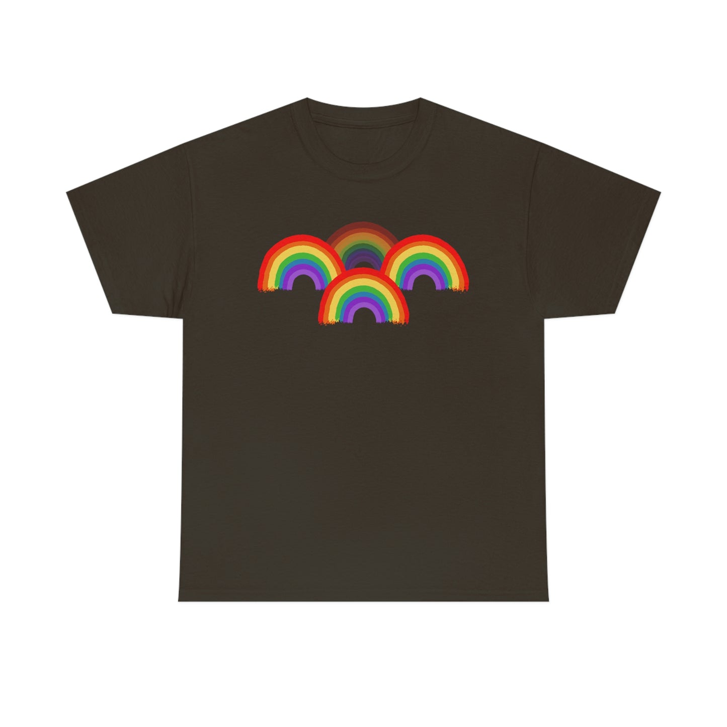 Rainbow Tee, Multiple Rainbows, Unisex Tee, Pride