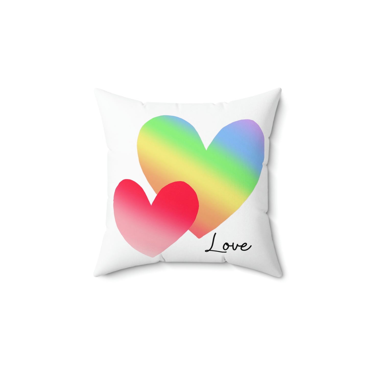 Heart pillows, two hearts, rainbow heart, Love pillow. Valentine gift, Valentine decor