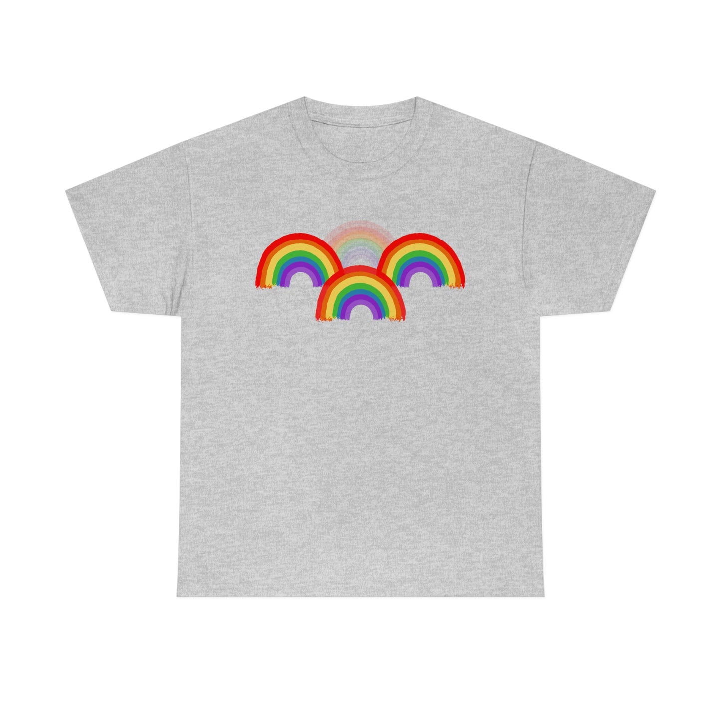 Rainbow Tee, Multiple Rainbows, Unisex Tee, Pride