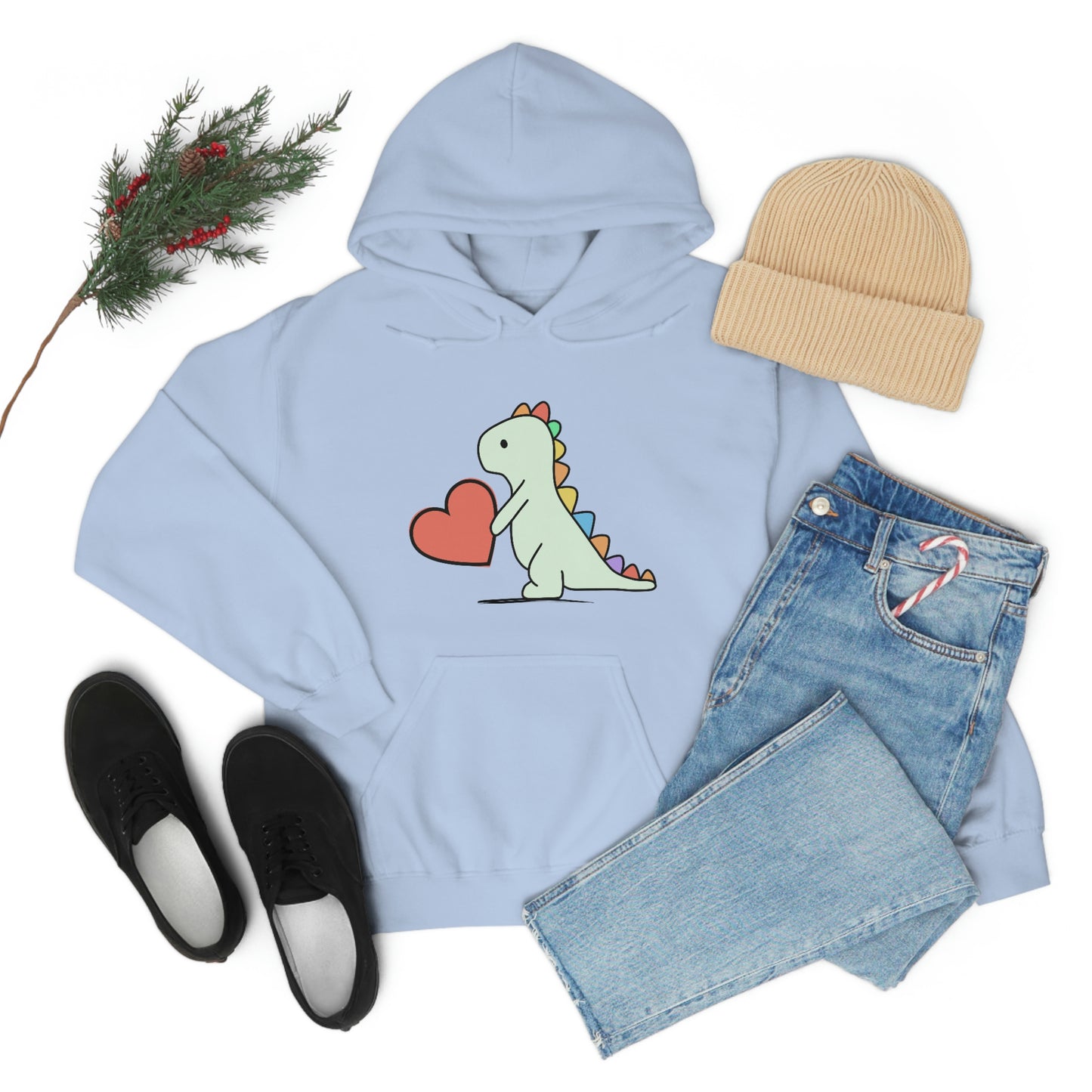 Dinosaur Hoodie, Rainbow Dinosaur,