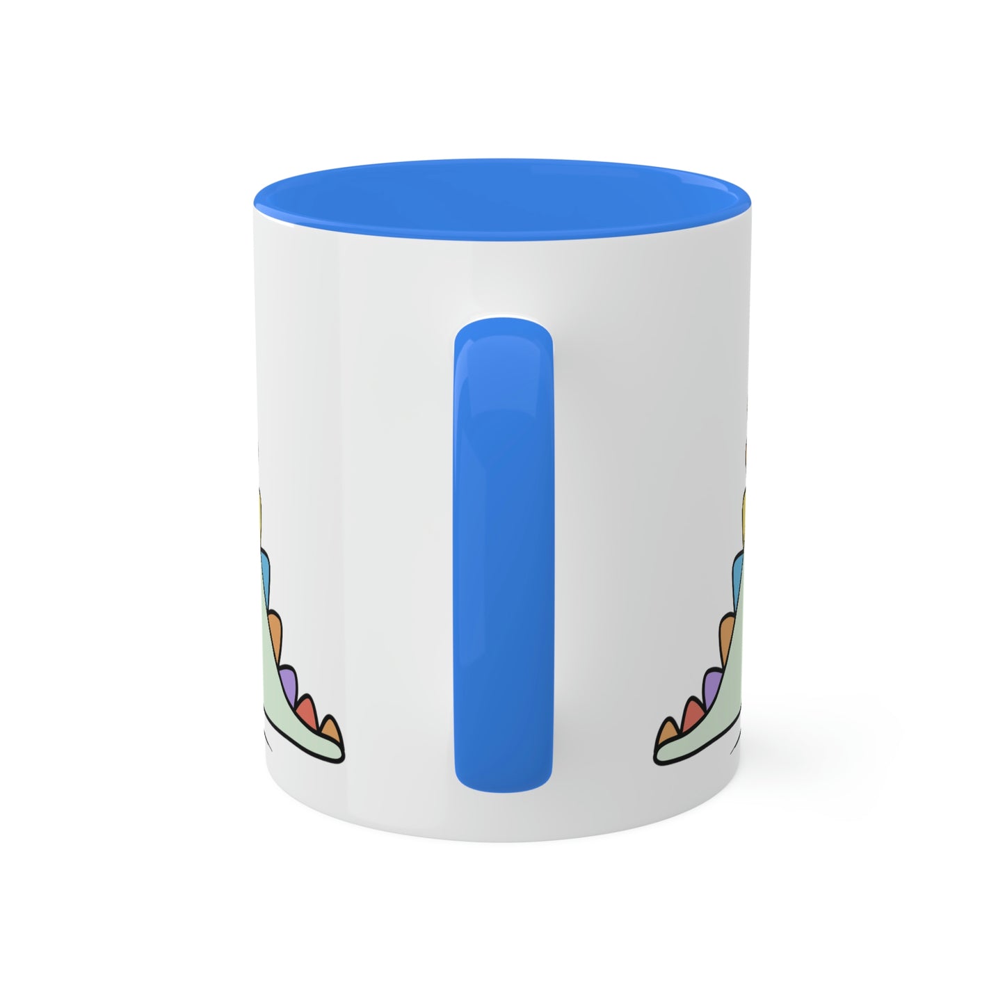 Rainbow Dinosaur, Rainbow Dino, Valentine, Multiple options, Colorful Mugs, 11oz