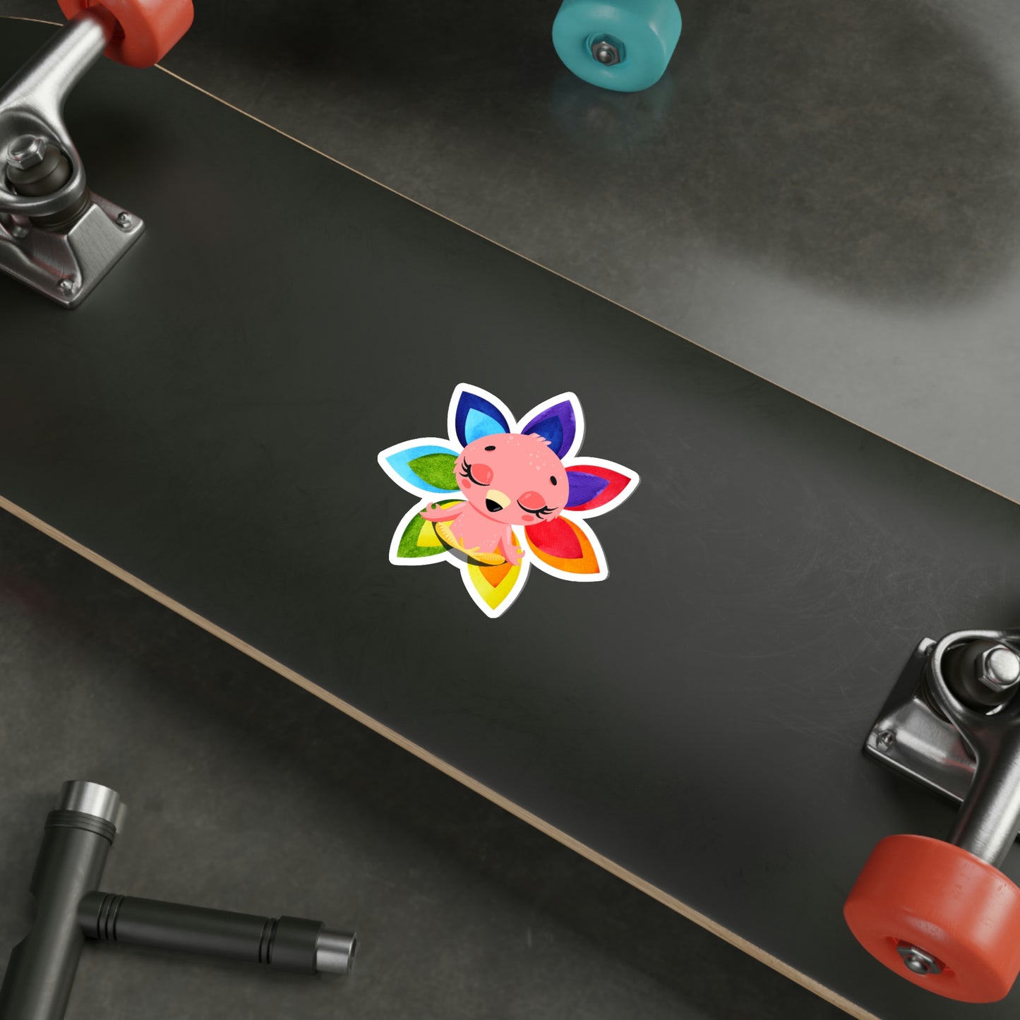 Flamingo, Yoga, Meditation, Chakras, Rainbow, Die-Cut Stickers, Multiple sizes