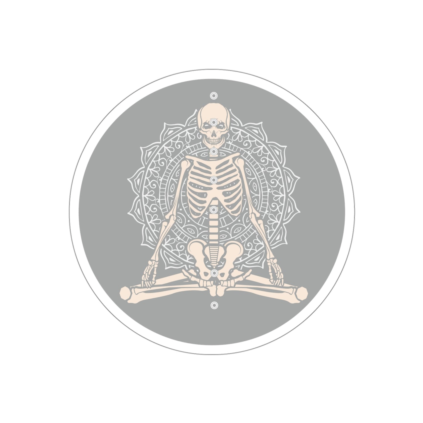 Skeleton,yoga, rest in piece, yoga skeleton, Die-Cut Stickers, Multiple sizes