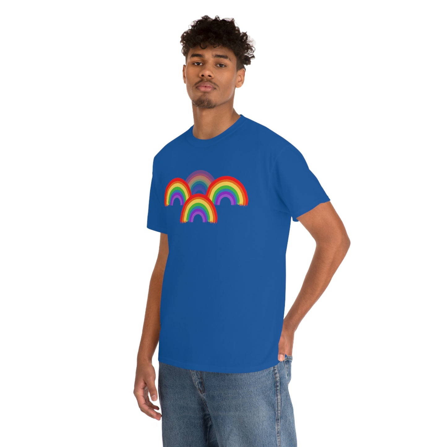 Rainbow Tee, Multiple Rainbows, Unisex Tee, Pride
