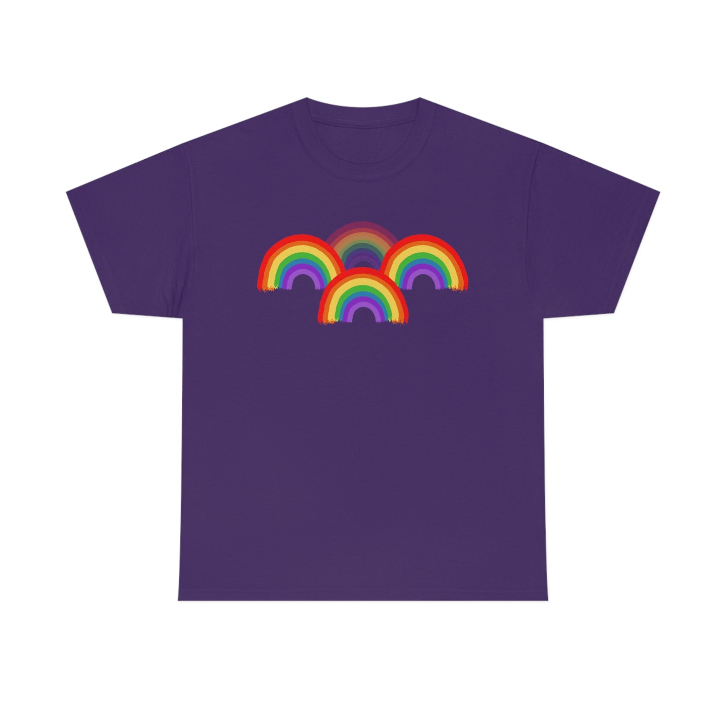 Rainbow Tee, Multiple Rainbows, Unisex Tee, Pride