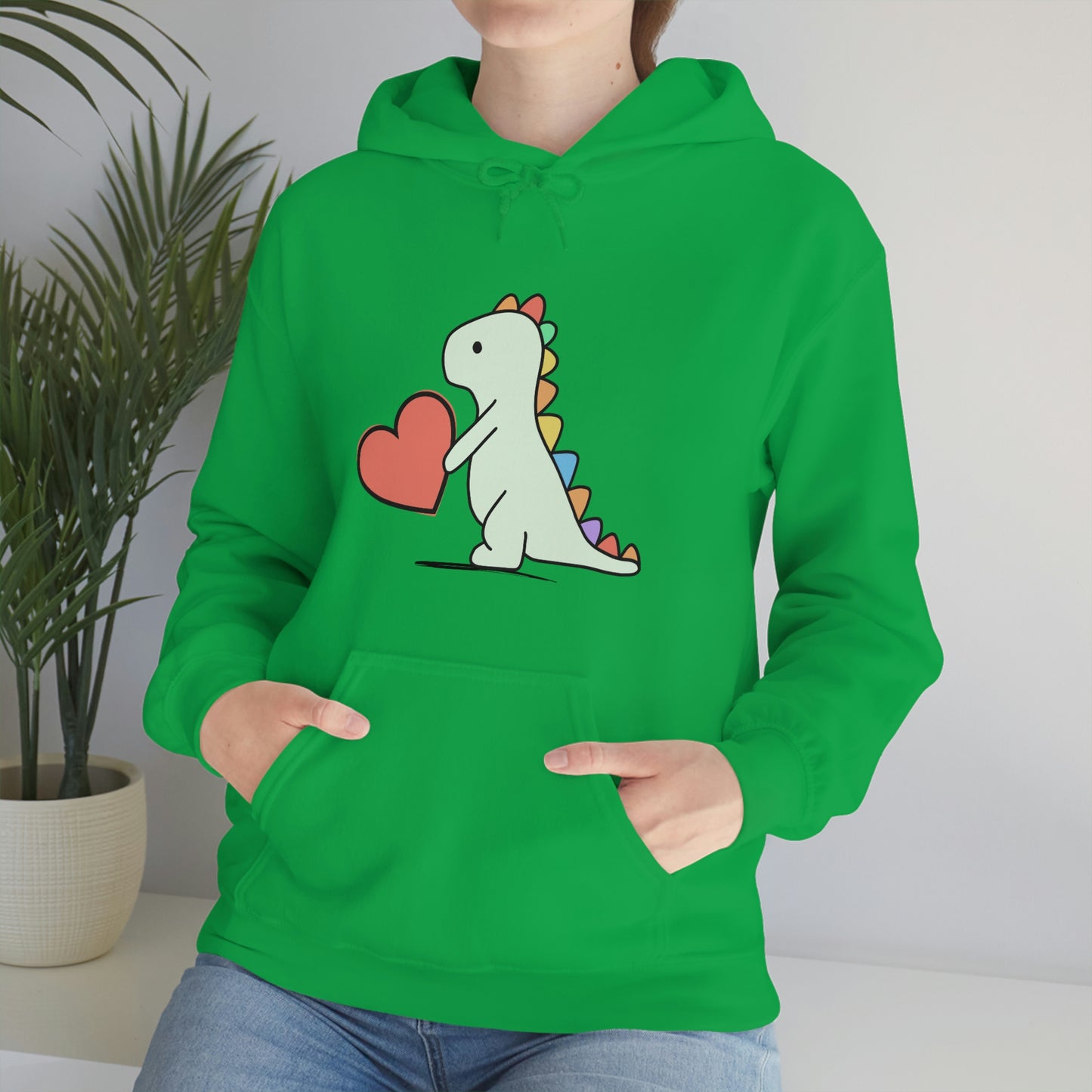 Dinosaur Hoodie, Rainbow Dinosaur,