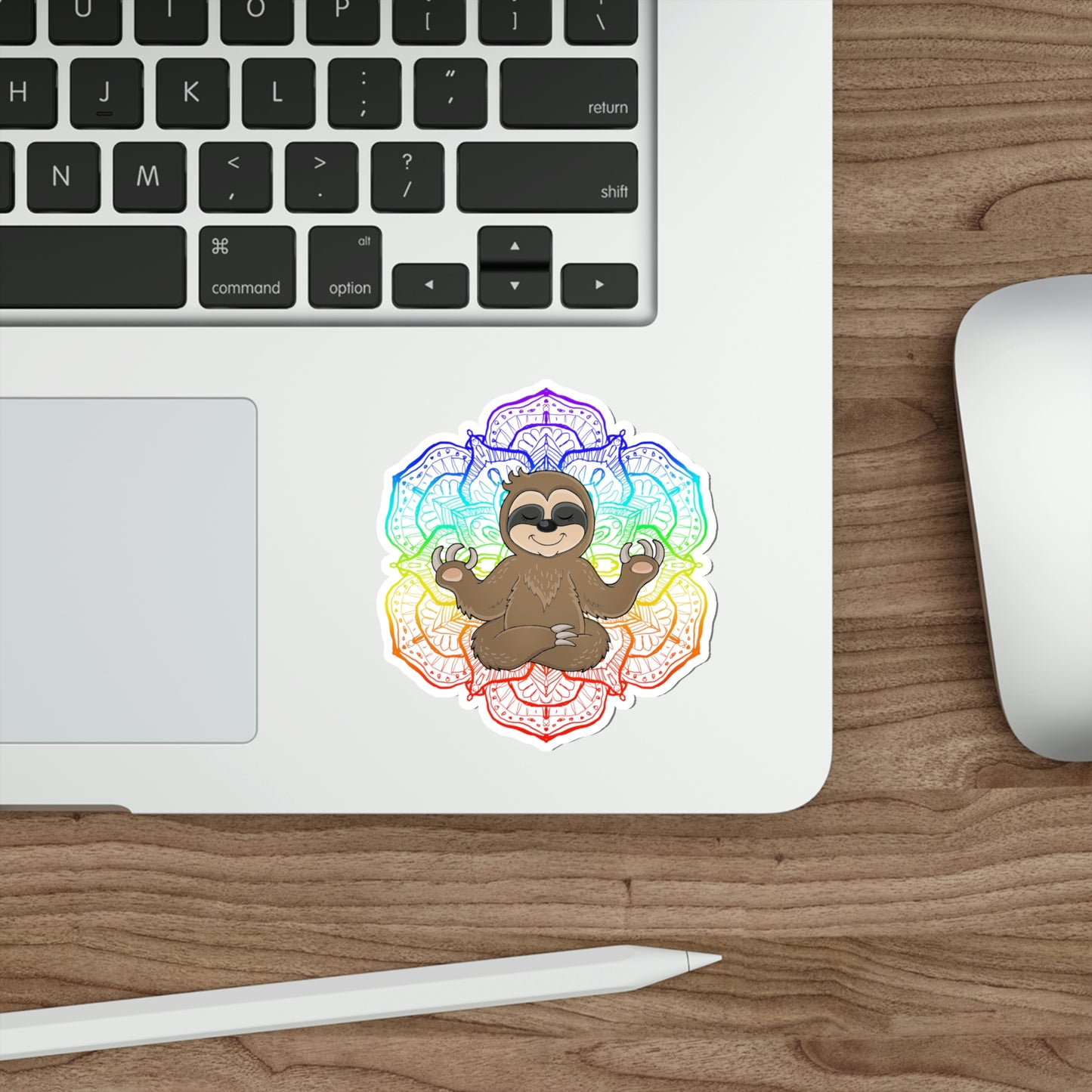 Sloth-Yoga, Meditation, Chakras Die-Cut Stickers