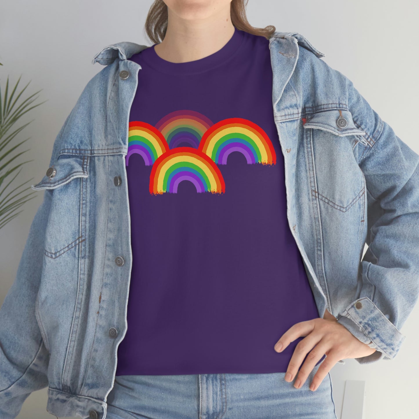 Rainbow Tee, Multiple Rainbows, Unisex Tee, Pride