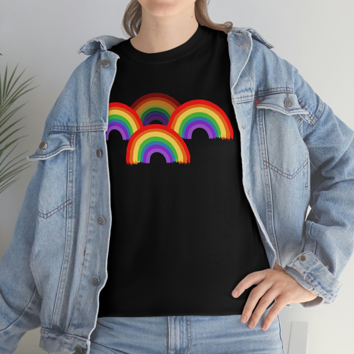 Rainbow Tee, Multiple Rainbows, Unisex Tee, Pride