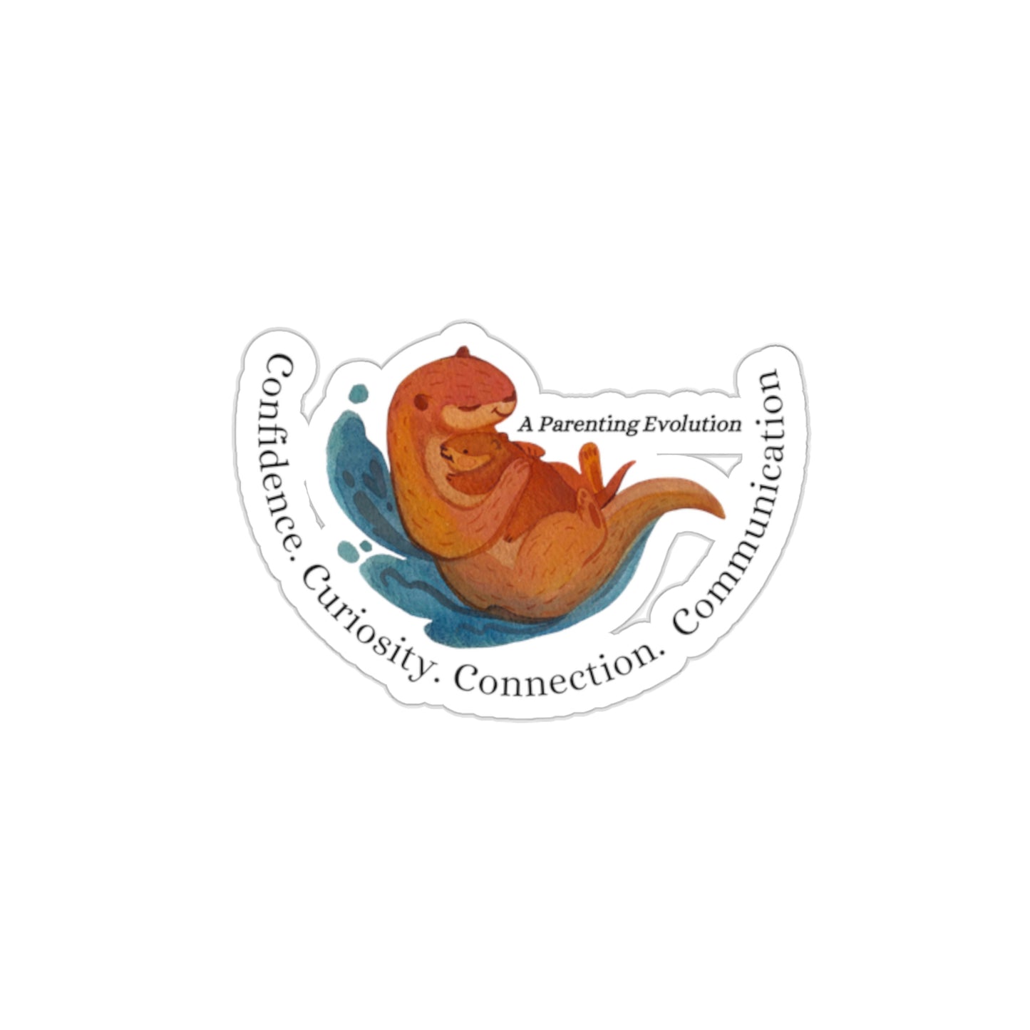 Otters, Parenting Evolution, Parenting, Mom gift, Dad gift, Parenting Gift, Die-Cut Stickers
