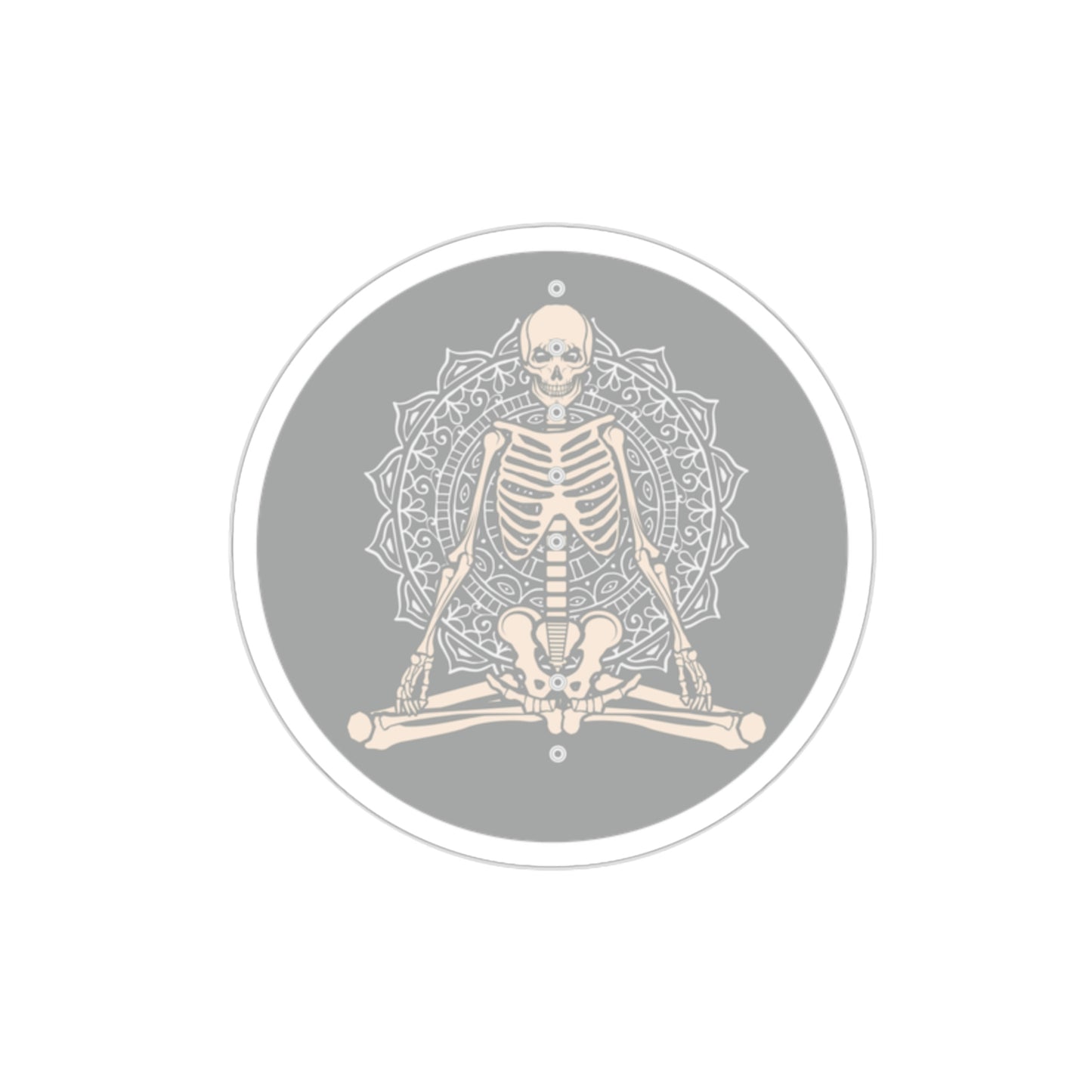 Skeleton,yoga, rest in piece, yoga skeleton, Die-Cut Stickers, Multiple sizes