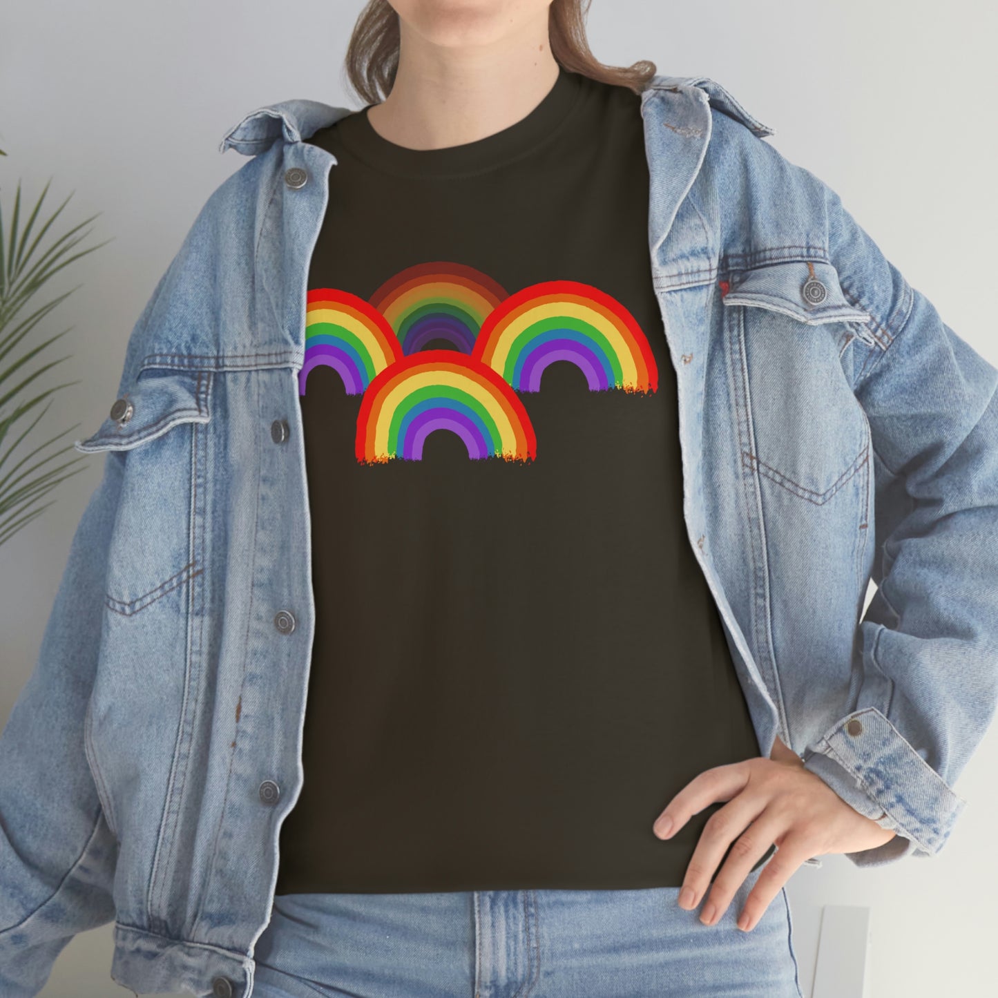 Rainbow Tee, Multiple Rainbows, Unisex Tee, Pride