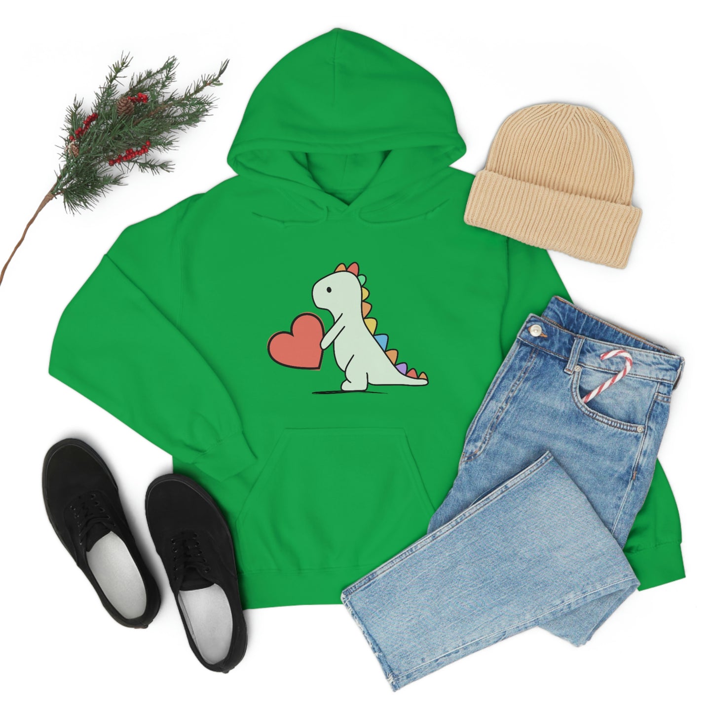Dinosaur Hoodie, Rainbow Dinosaur,