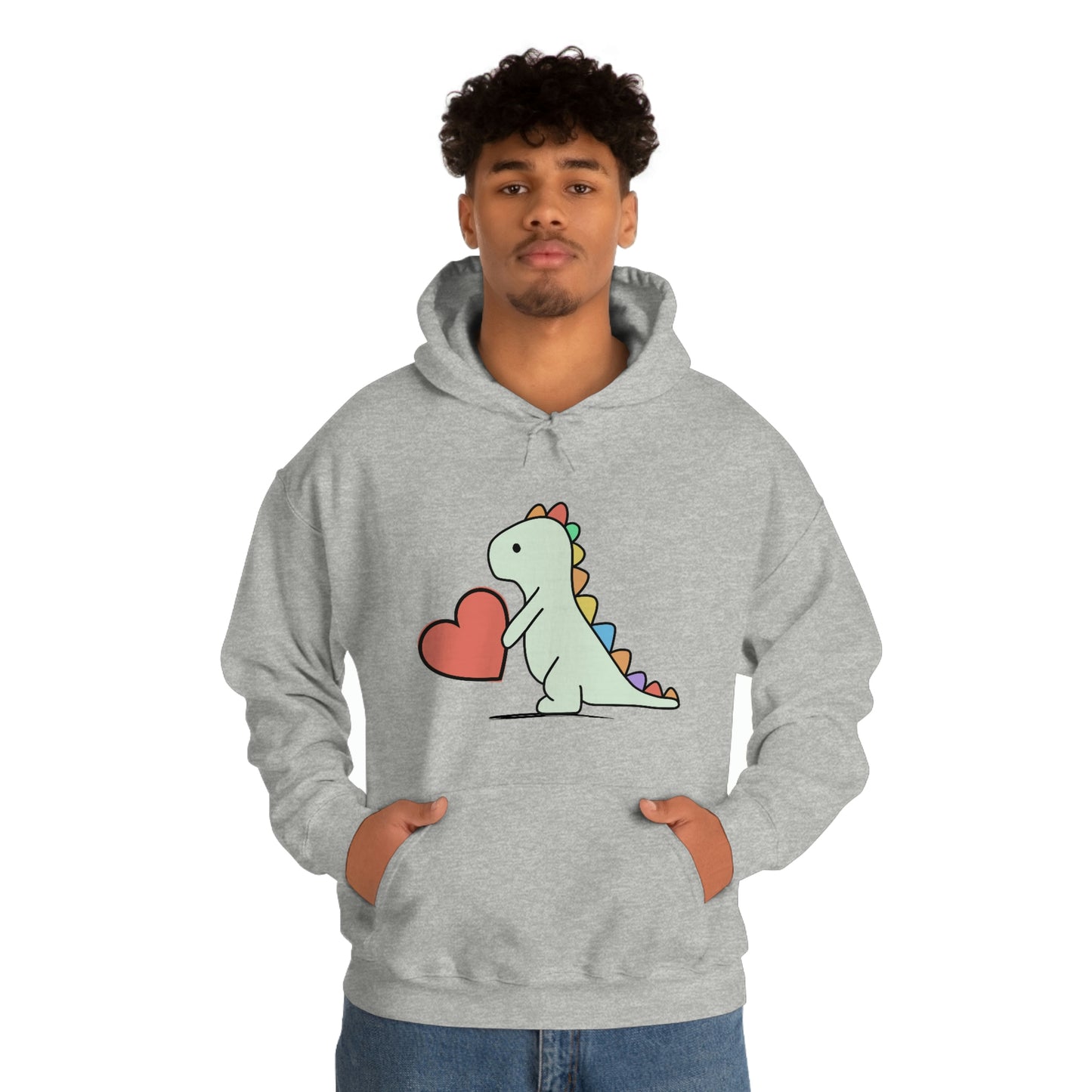 Dinosaur Hoodie, Rainbow Dinosaur,