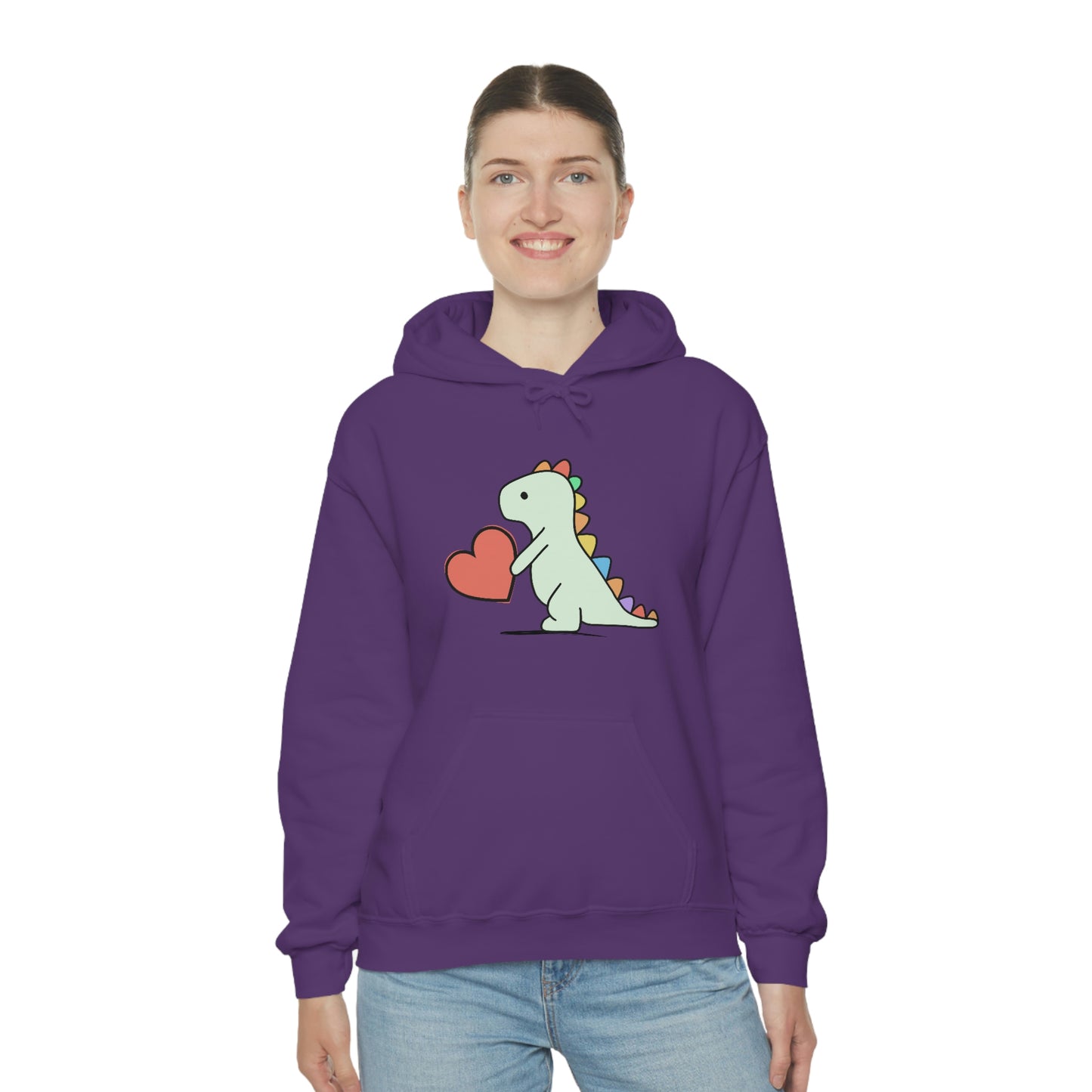 Dinosaur Hoodie, Rainbow Dinosaur,