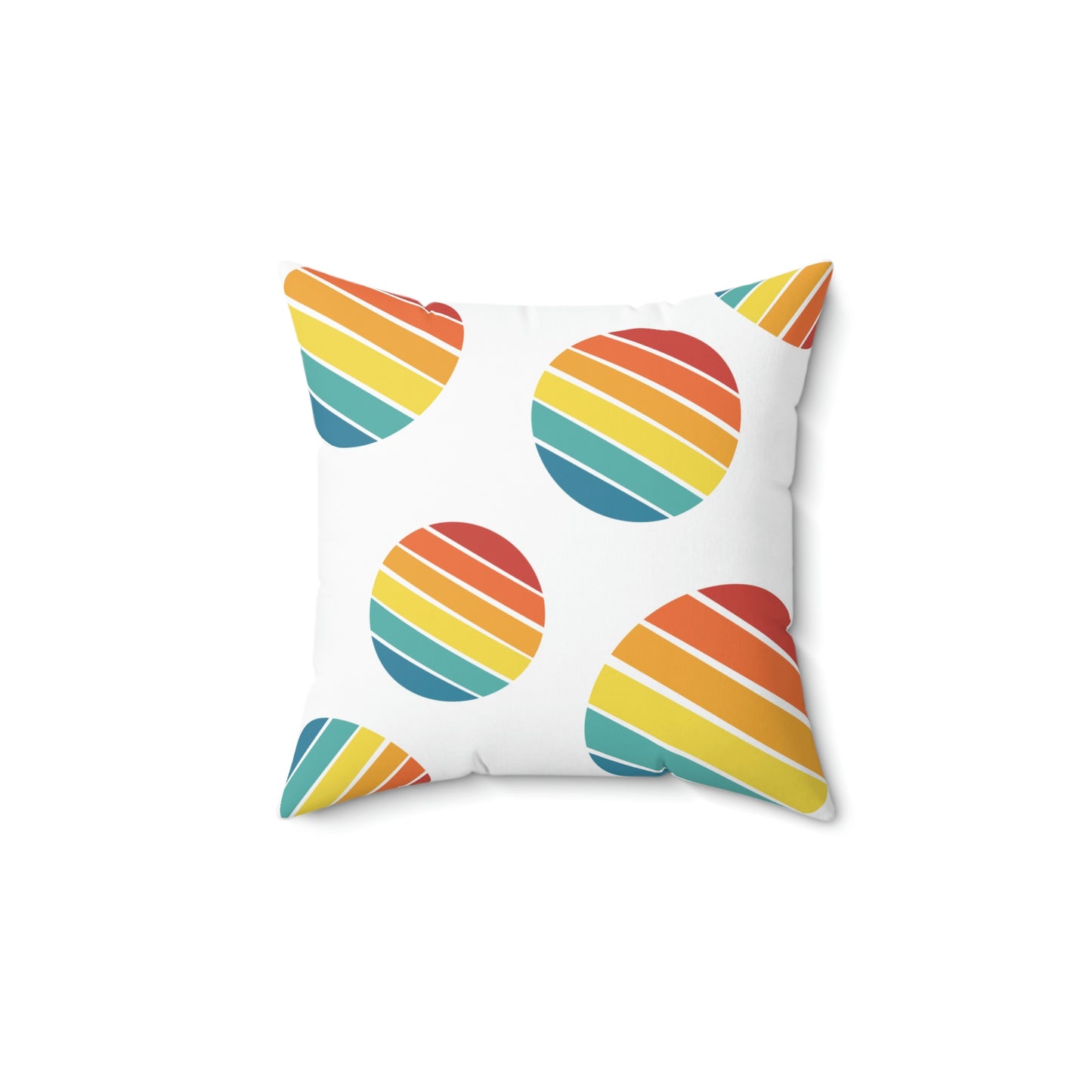 Rainbow Circles, Rainbow Polka Dots, Vintage inspired