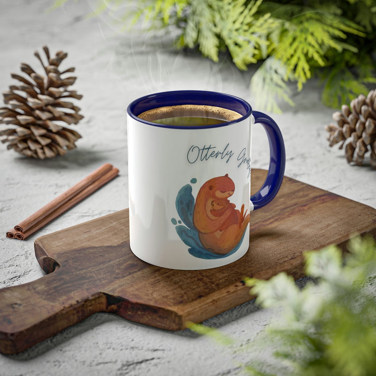 Otterly Grateful, Otter and baby, mom gift, dad gift, caregiver gift, color options Mug