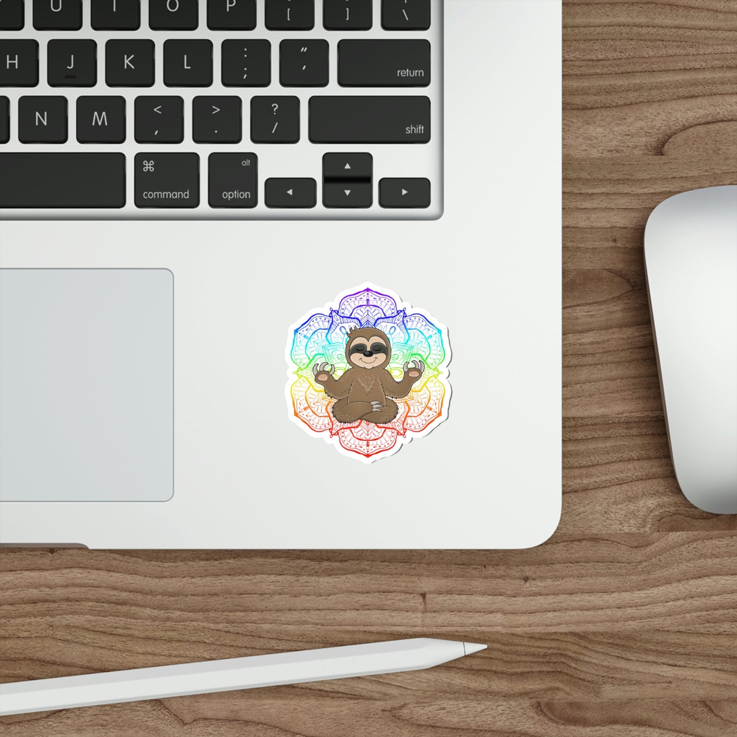 Sloth-Yoga, Meditation, Chakras Die-Cut Stickers