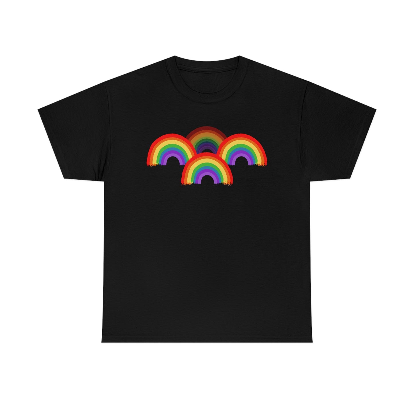 Rainbow Tee, Multiple Rainbows, Unisex Tee, Pride