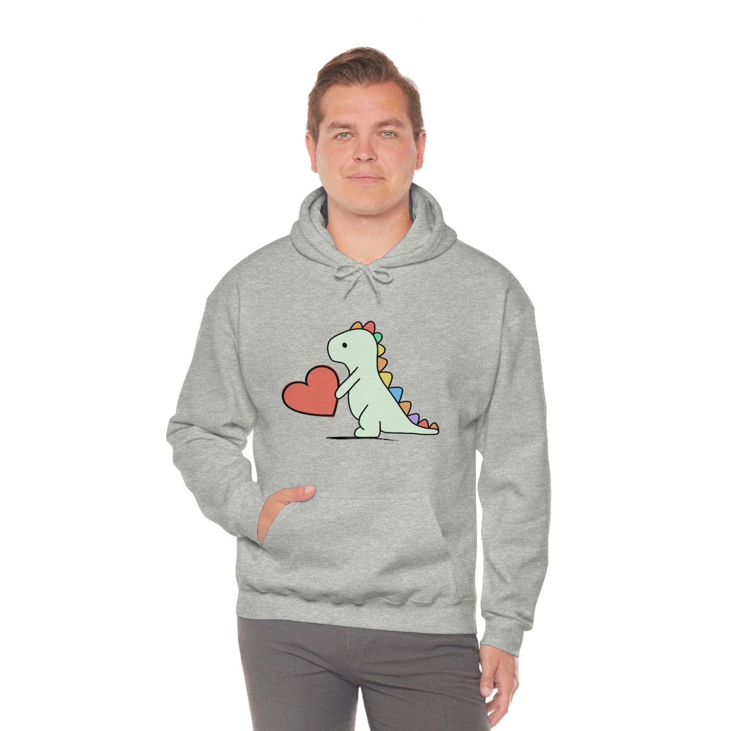 Dinosaur Hoodie, Rainbow Dinosaur,