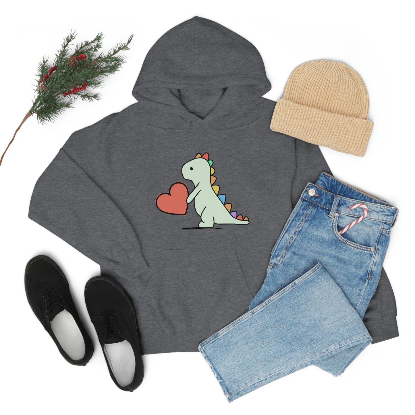 Dinosaur Hoodie, Rainbow Dinosaur,