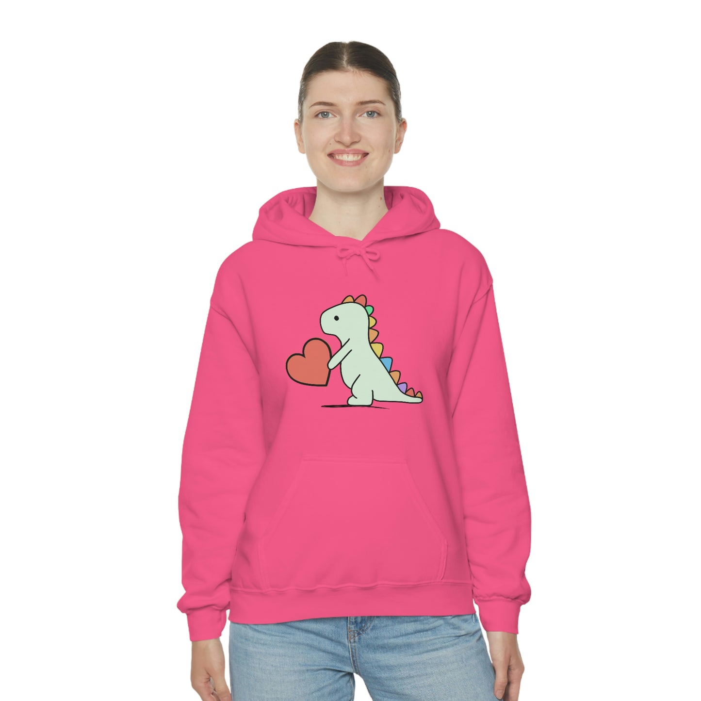 Dinosaur Hoodie, Rainbow Dinosaur,