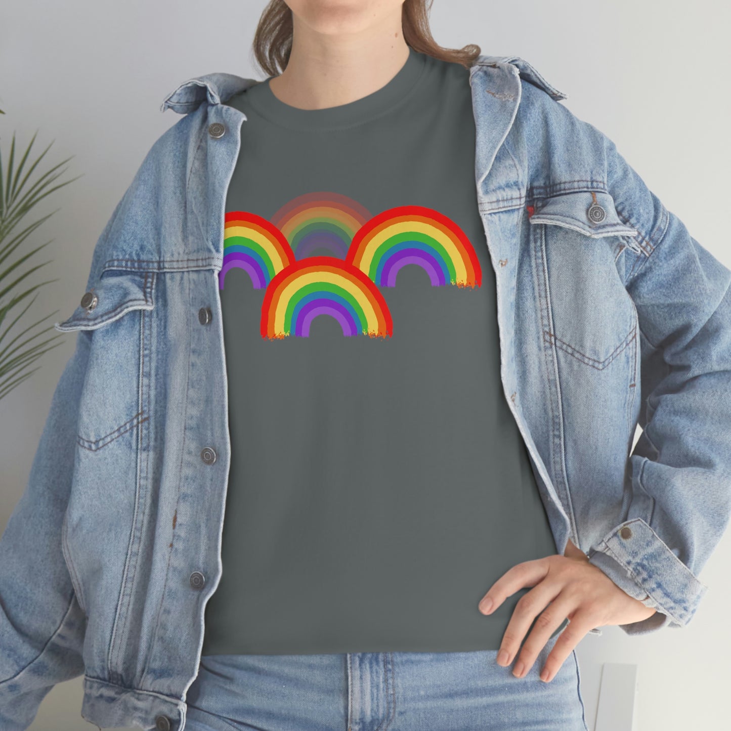 Rainbow Tee, Multiple Rainbows, Unisex Tee, Pride