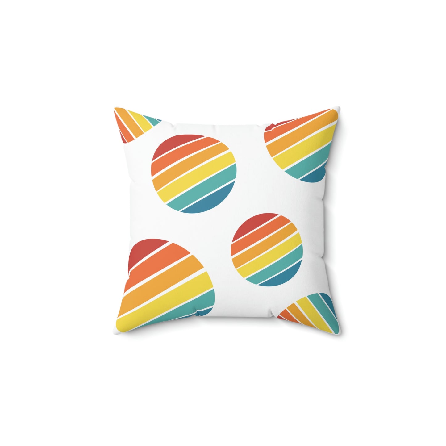 Rainbow Circles, Rainbow Polka Dots, Vintage inspired