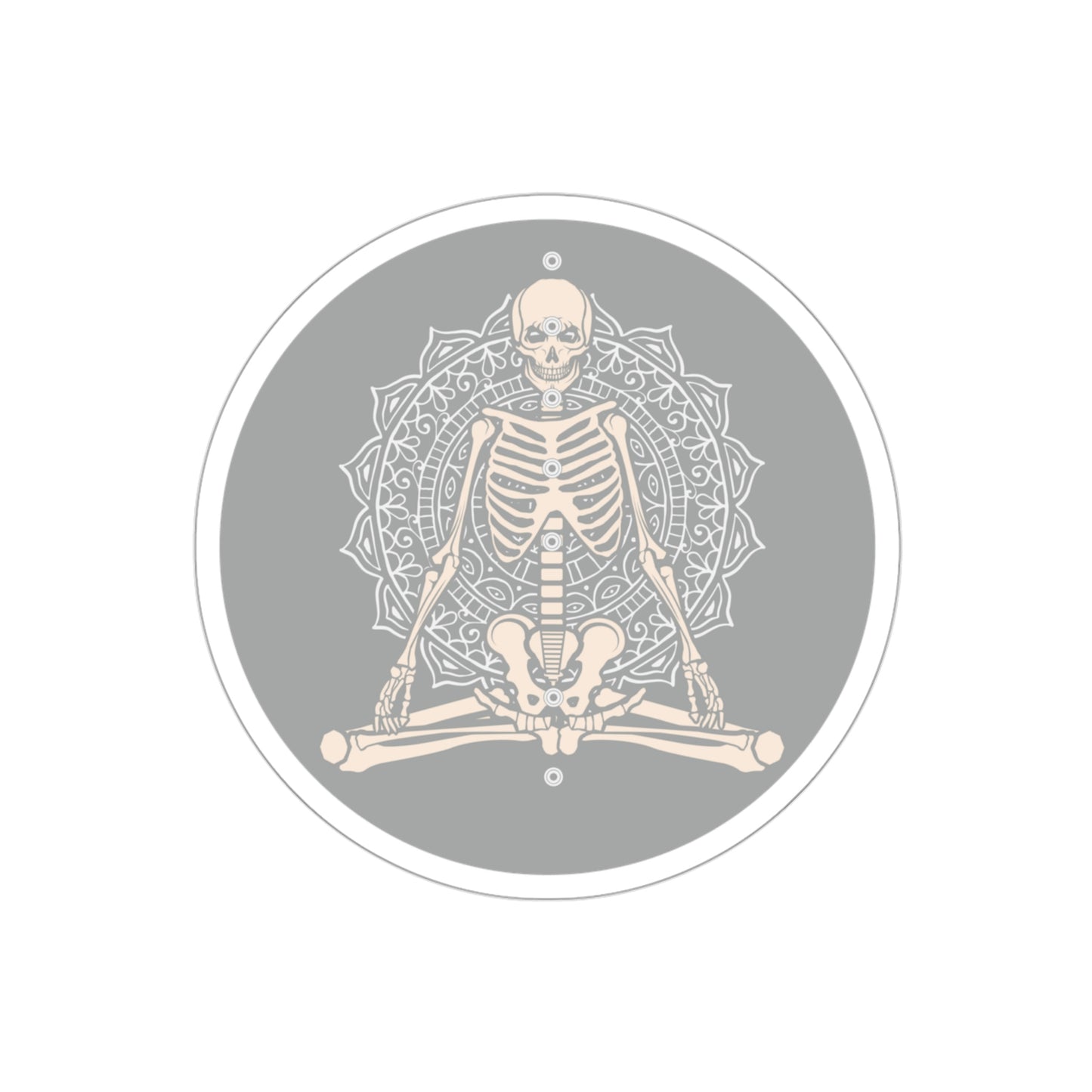 Skeleton,yoga, rest in piece, yoga skeleton, Die-Cut Stickers, Multiple sizes
