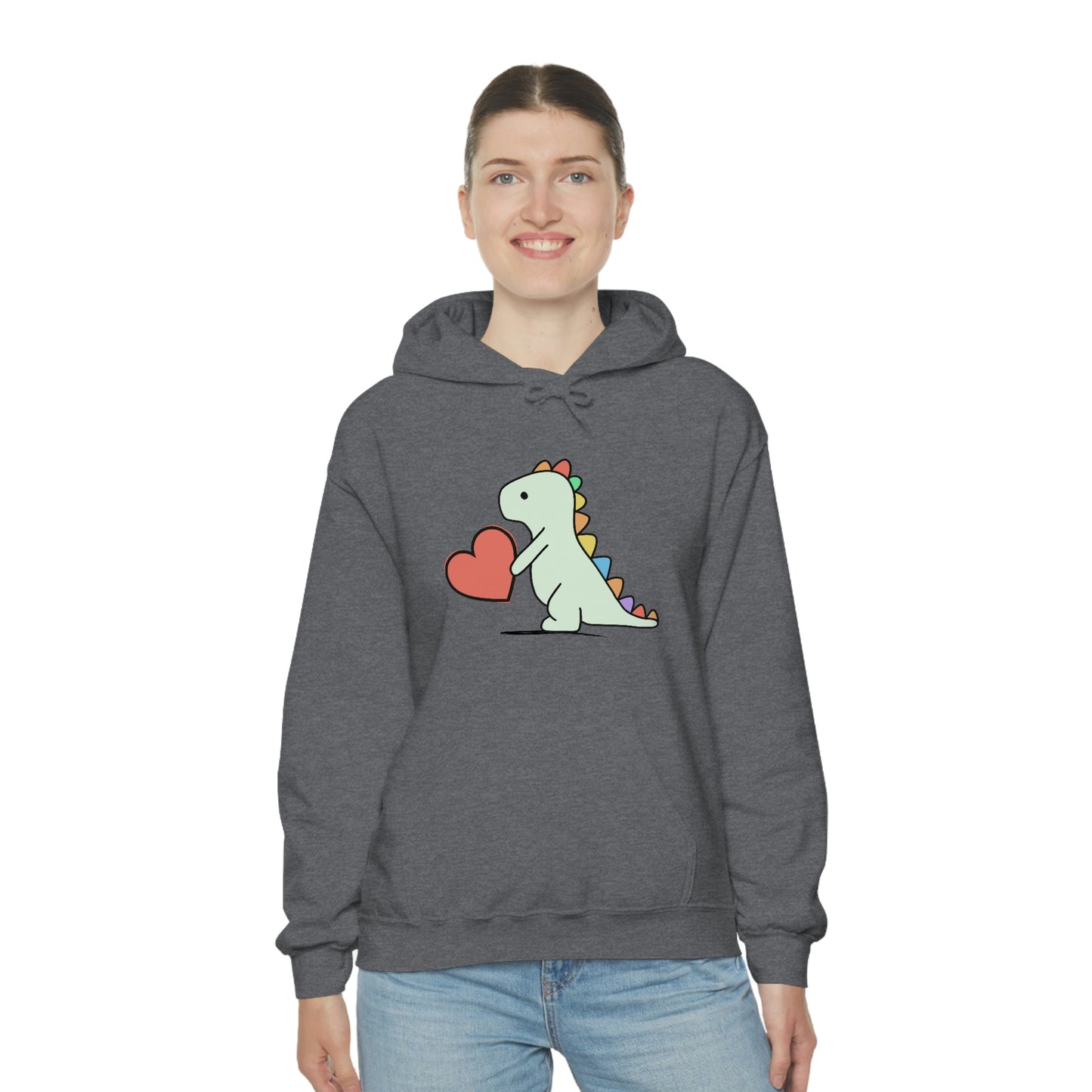 Dinosaur Hoodie, Rainbow Dinosaur,