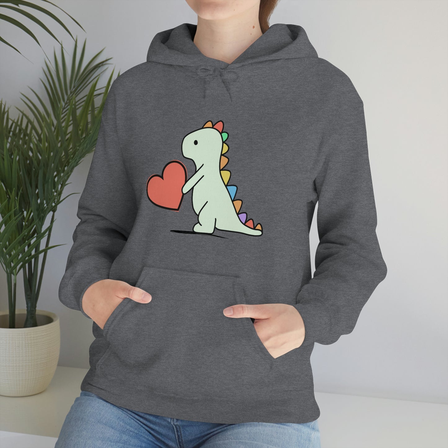 Dinosaur Hoodie, Rainbow Dinosaur,