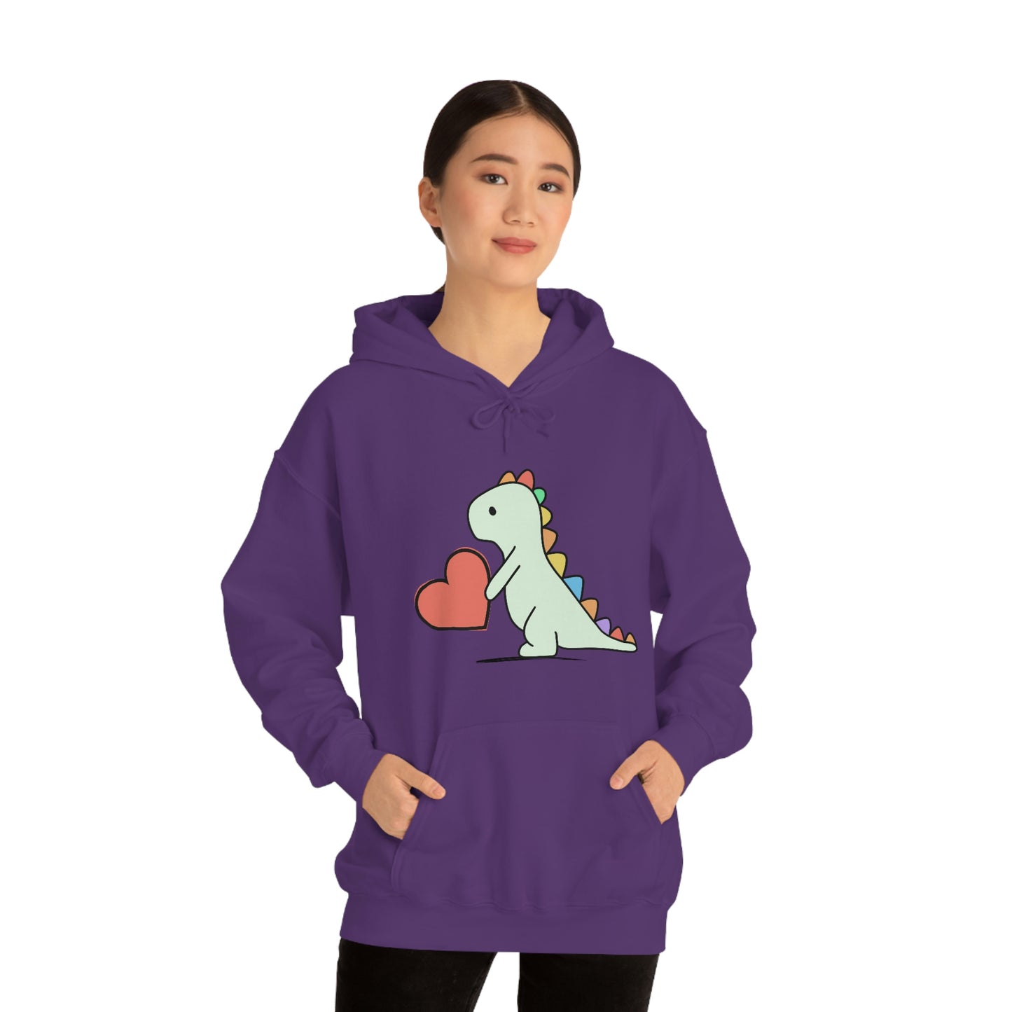 Dinosaur Hoodie, Rainbow Dinosaur,