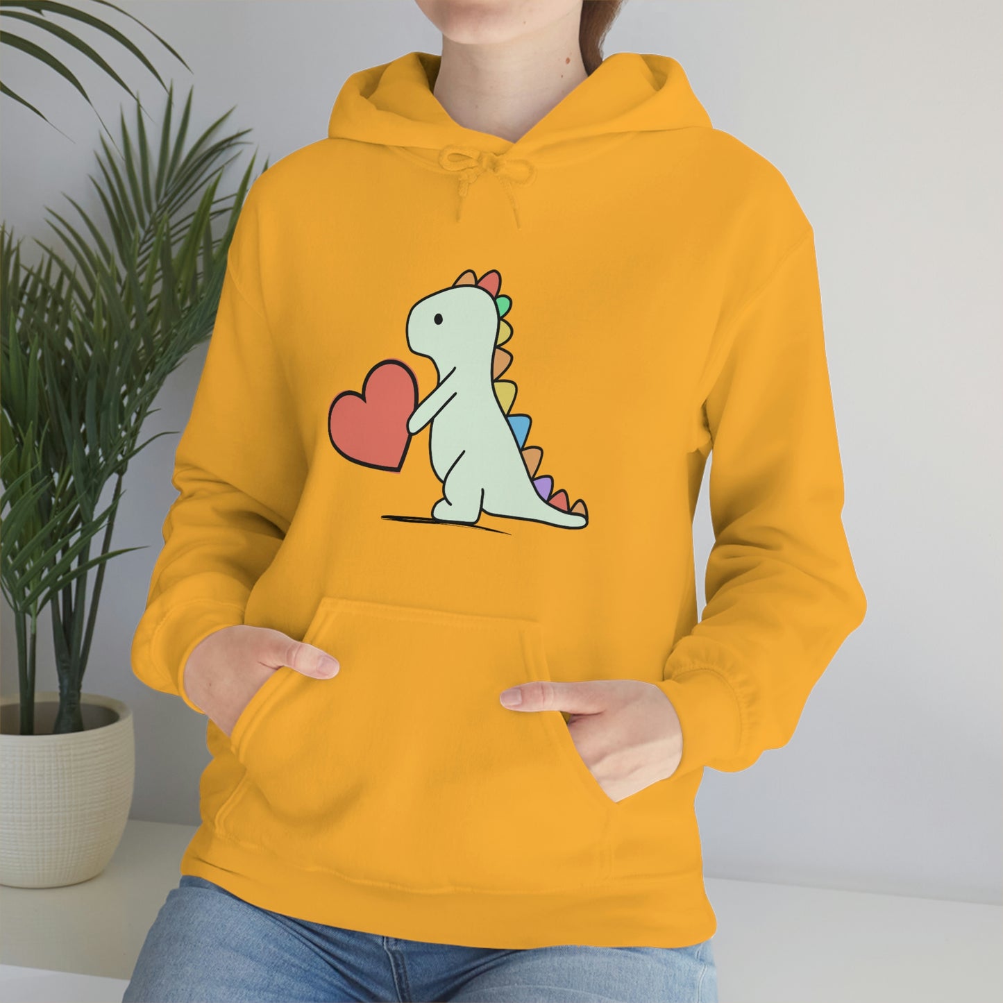 Dinosaur Hoodie, Rainbow Dinosaur,