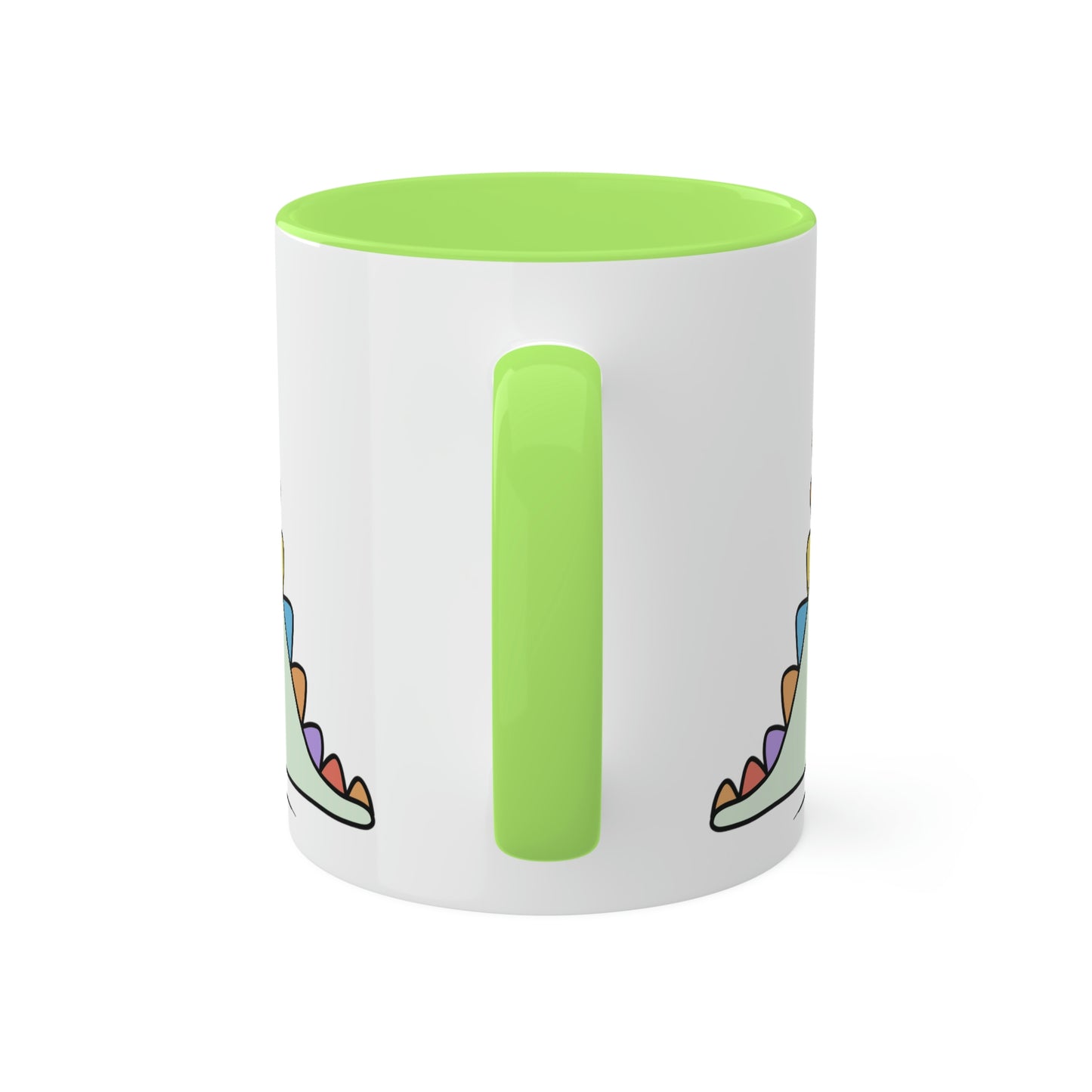 Rainbow Dinosaur, Rainbow Dino, Valentine, Multiple options, Colorful Mugs, 11oz