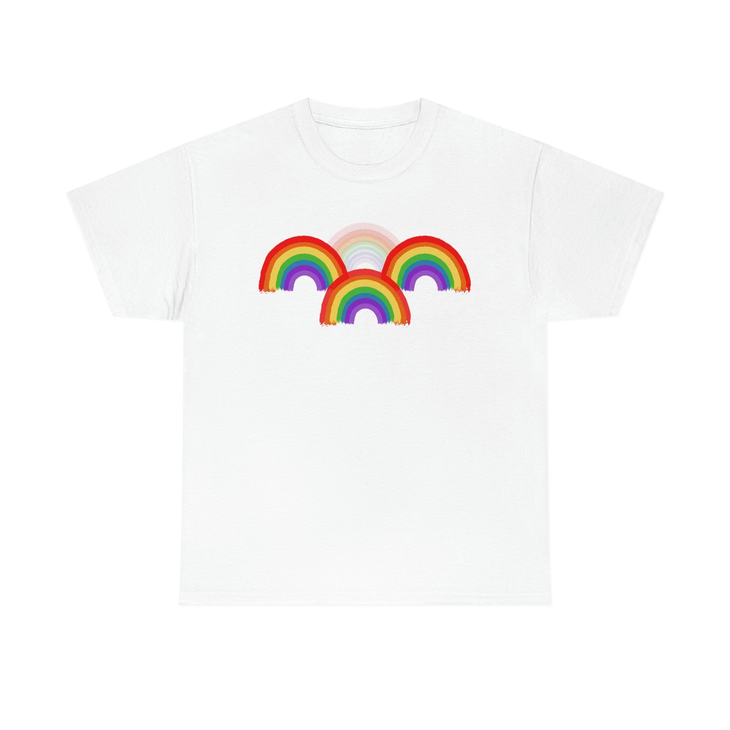 Rainbow Tee, Multiple Rainbows, Unisex Tee, Pride