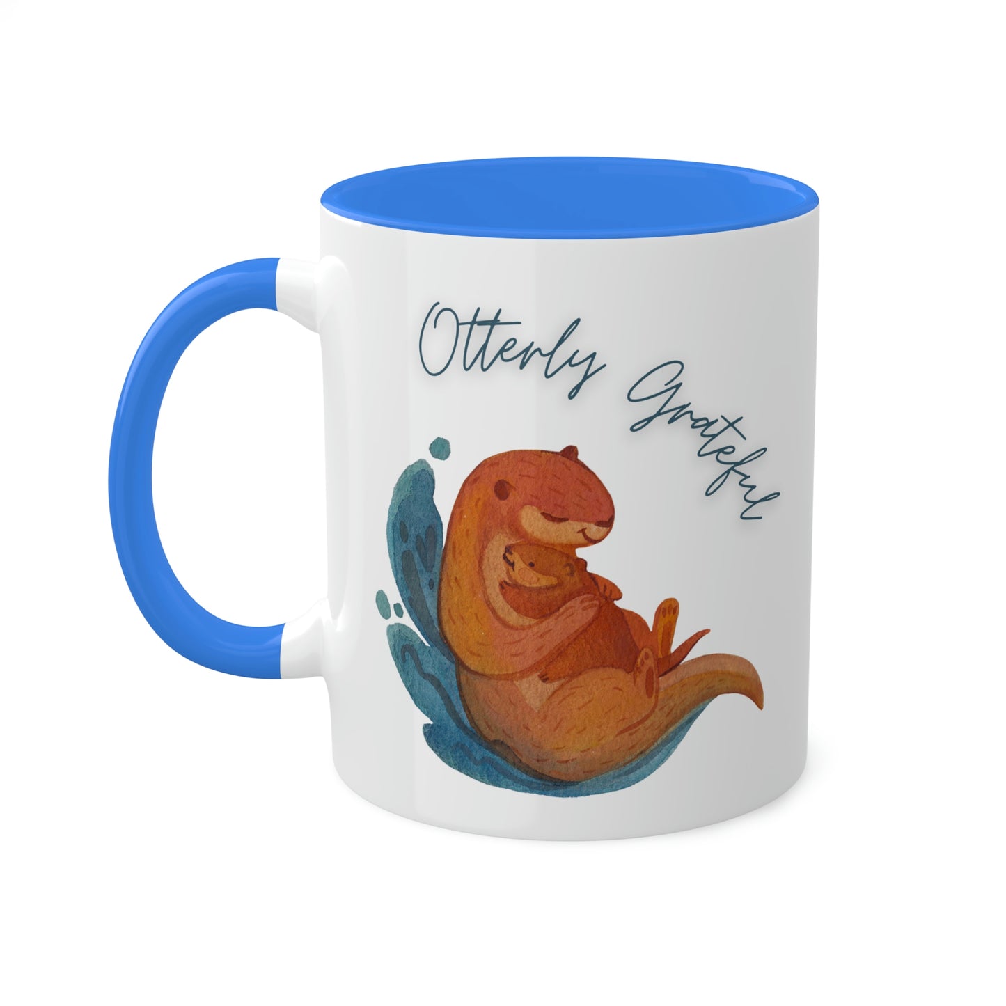 Otterly Grateful, Otter and baby, mom gift, dad gift, caregiver gift, color options Mug