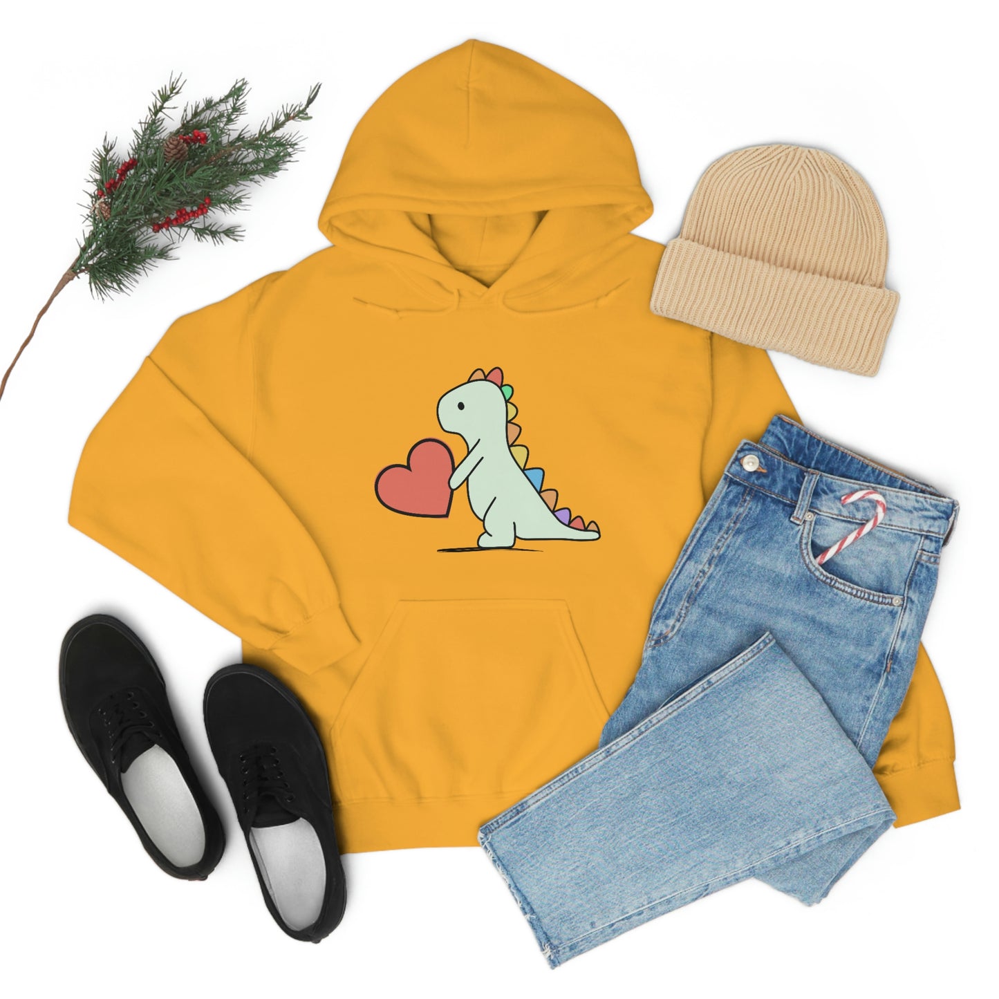 Dinosaur Hoodie, Rainbow Dinosaur,