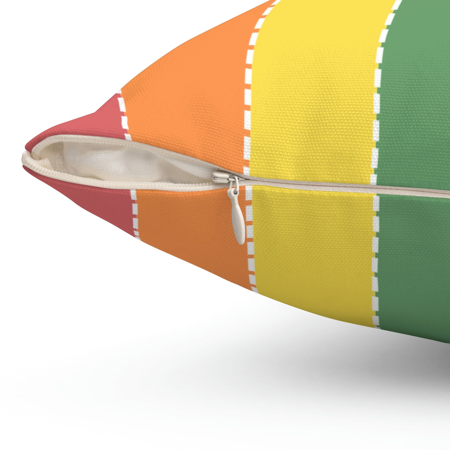 Rainbow Stripes, two sided, square pillow