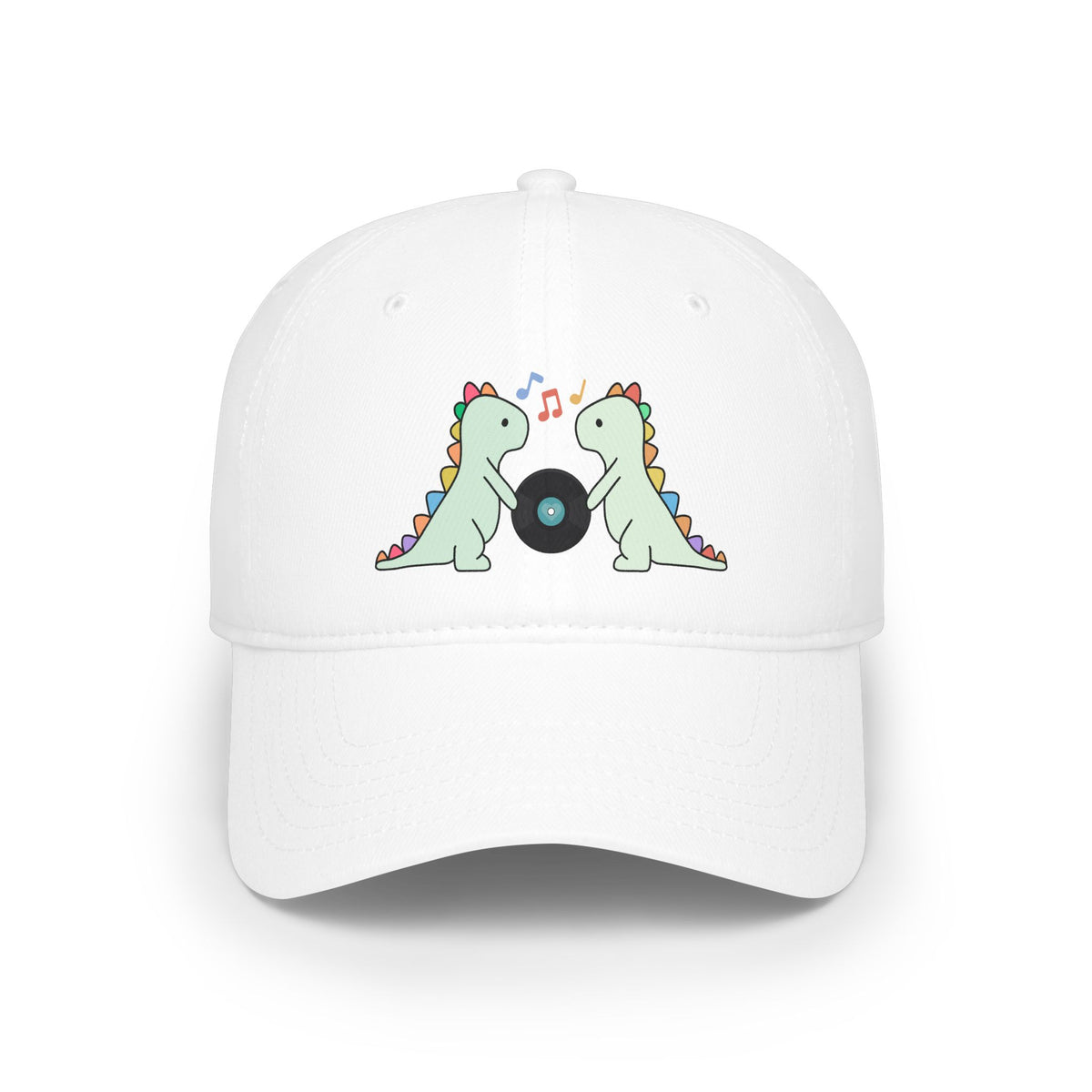 Record Loving Dinos- Low Profile Baseball Cap